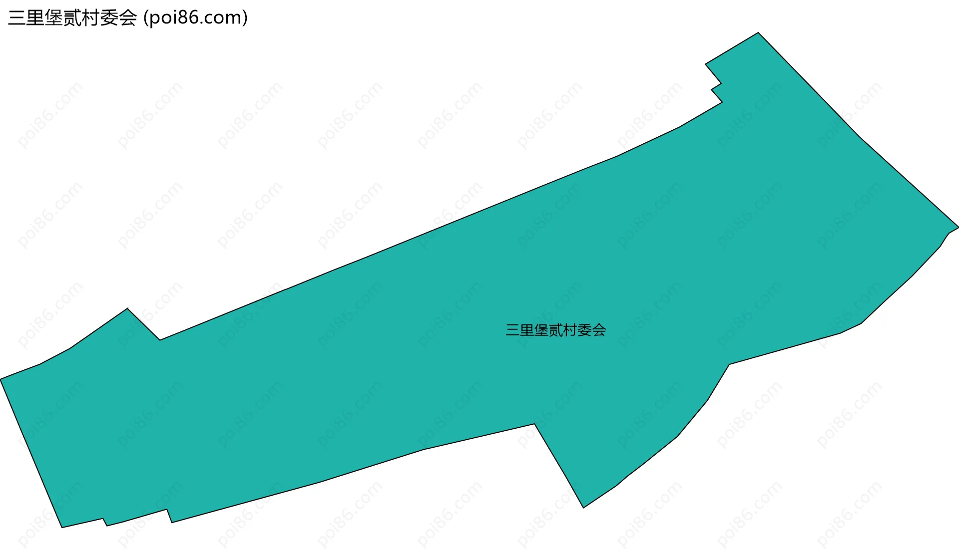 三里堡贰村委会边界地图