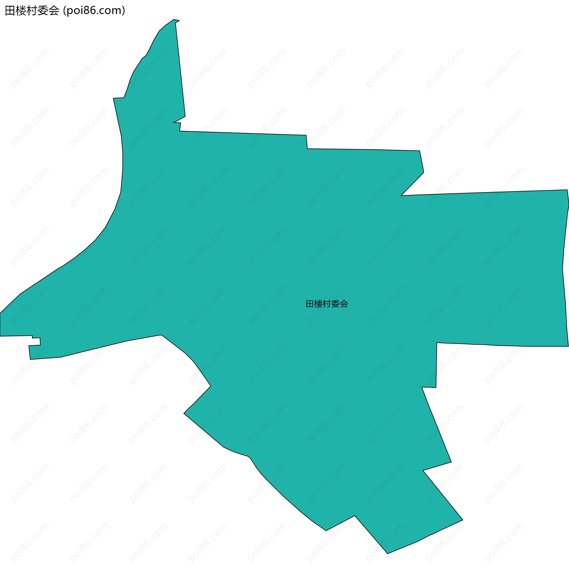 田楼村委会边界地图