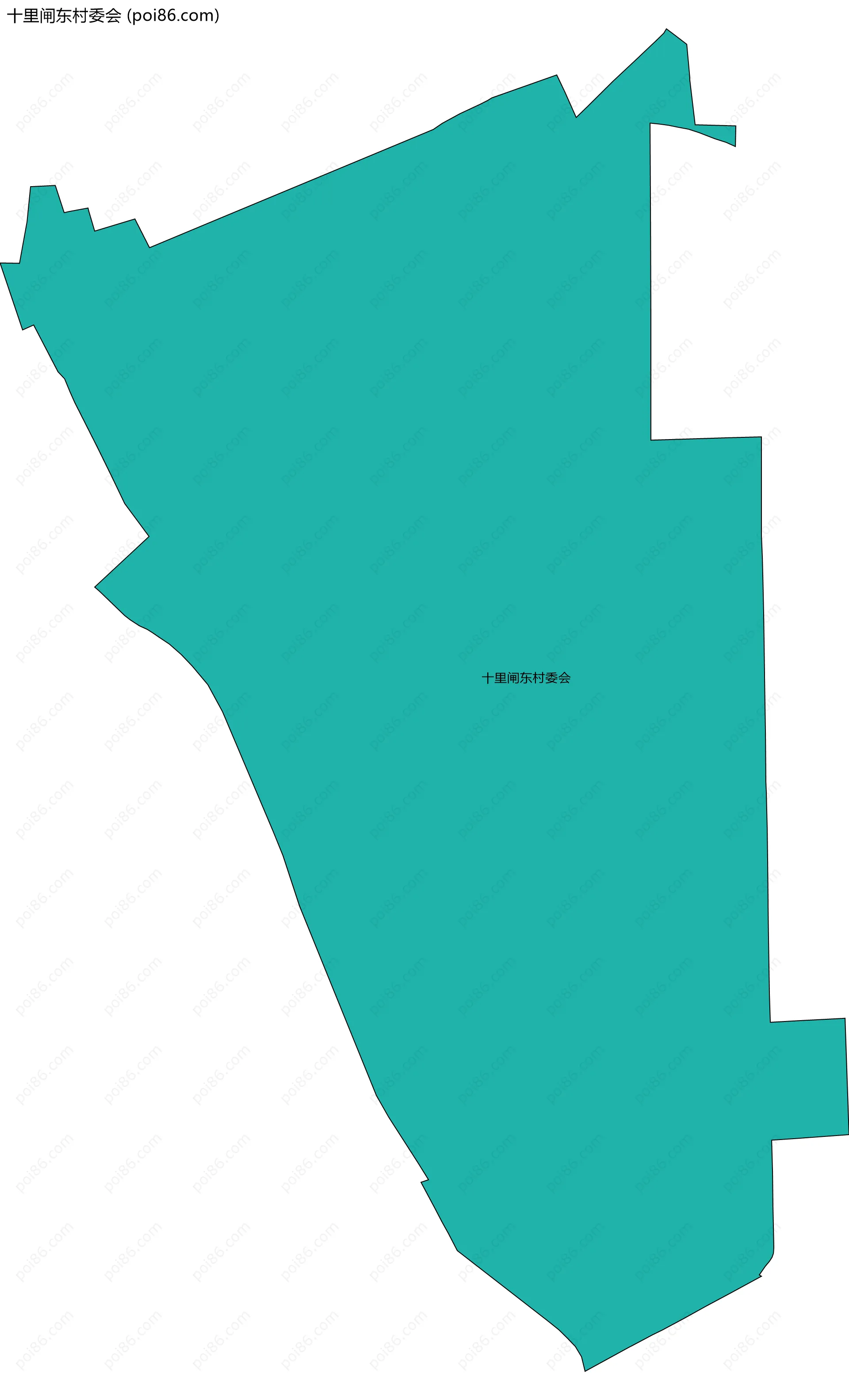 十里闸东村委会边界地图