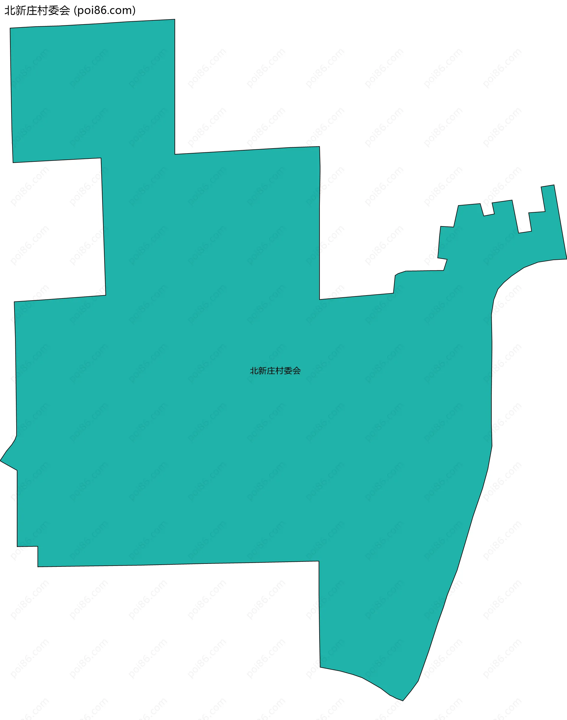 北新庄村委会边界地图