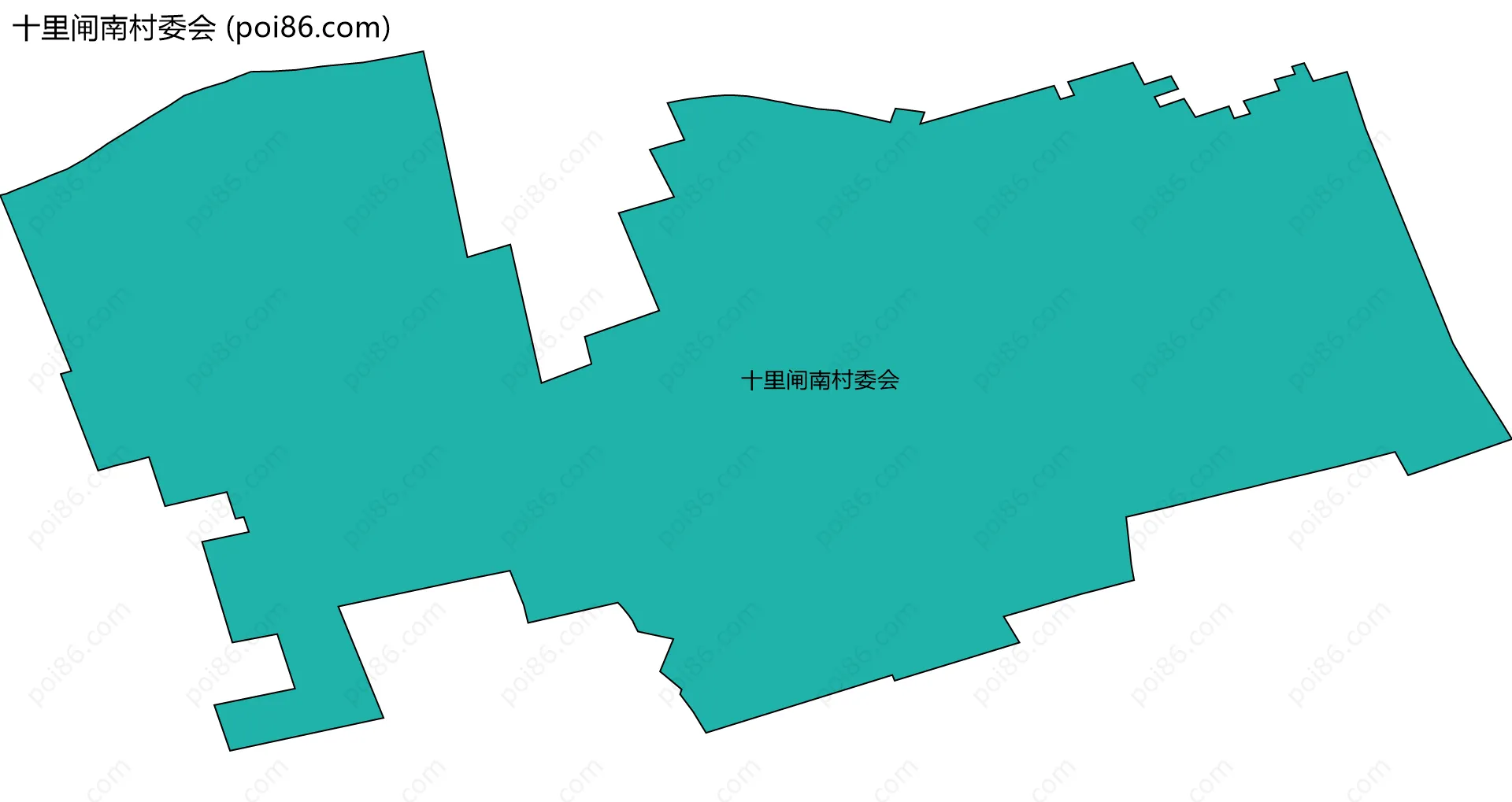 十里闸南村委会边界地图