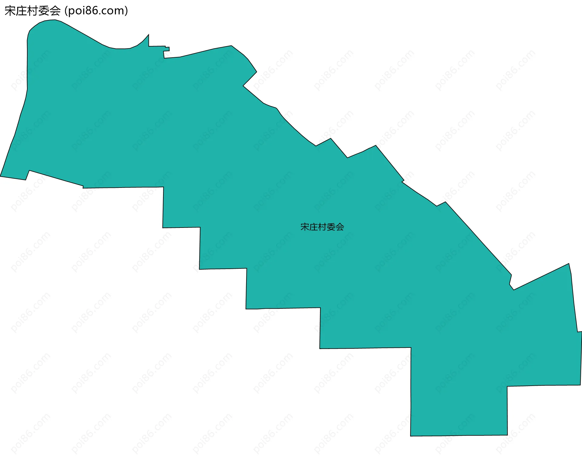 宋庄村委会边界地图