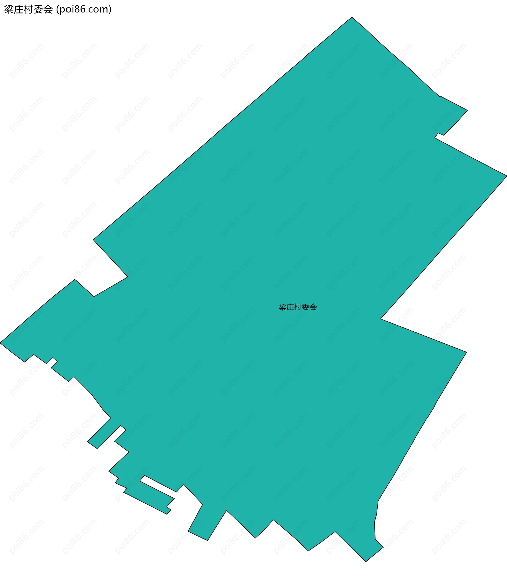 梁庄村委会边界地图