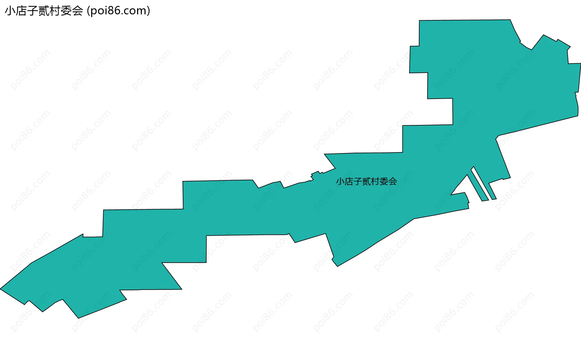 小店子贰村委会边界地图