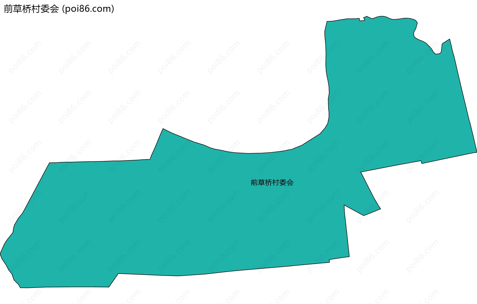 前草桥村委会边界地图