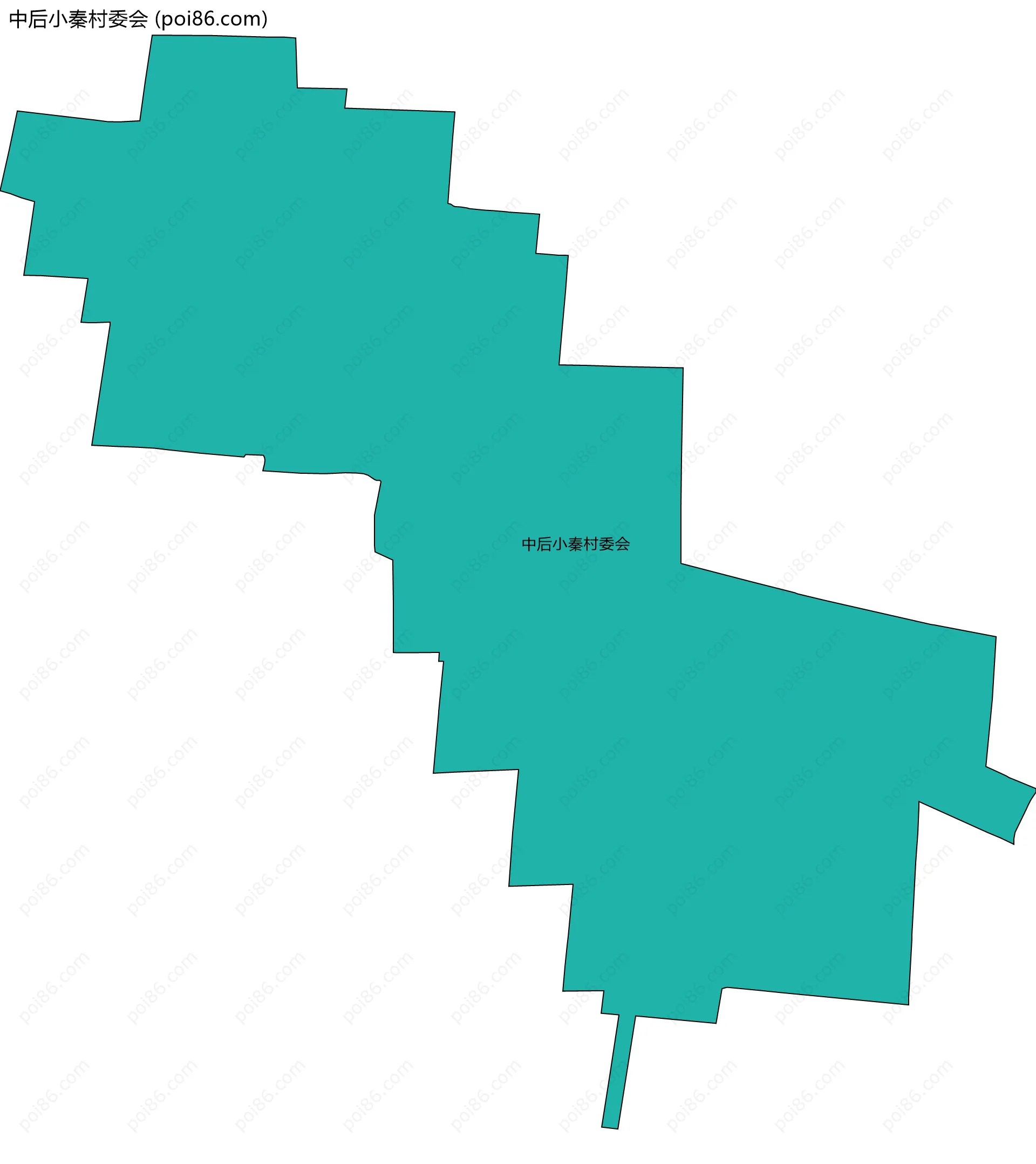 中后小秦村委会边界地图