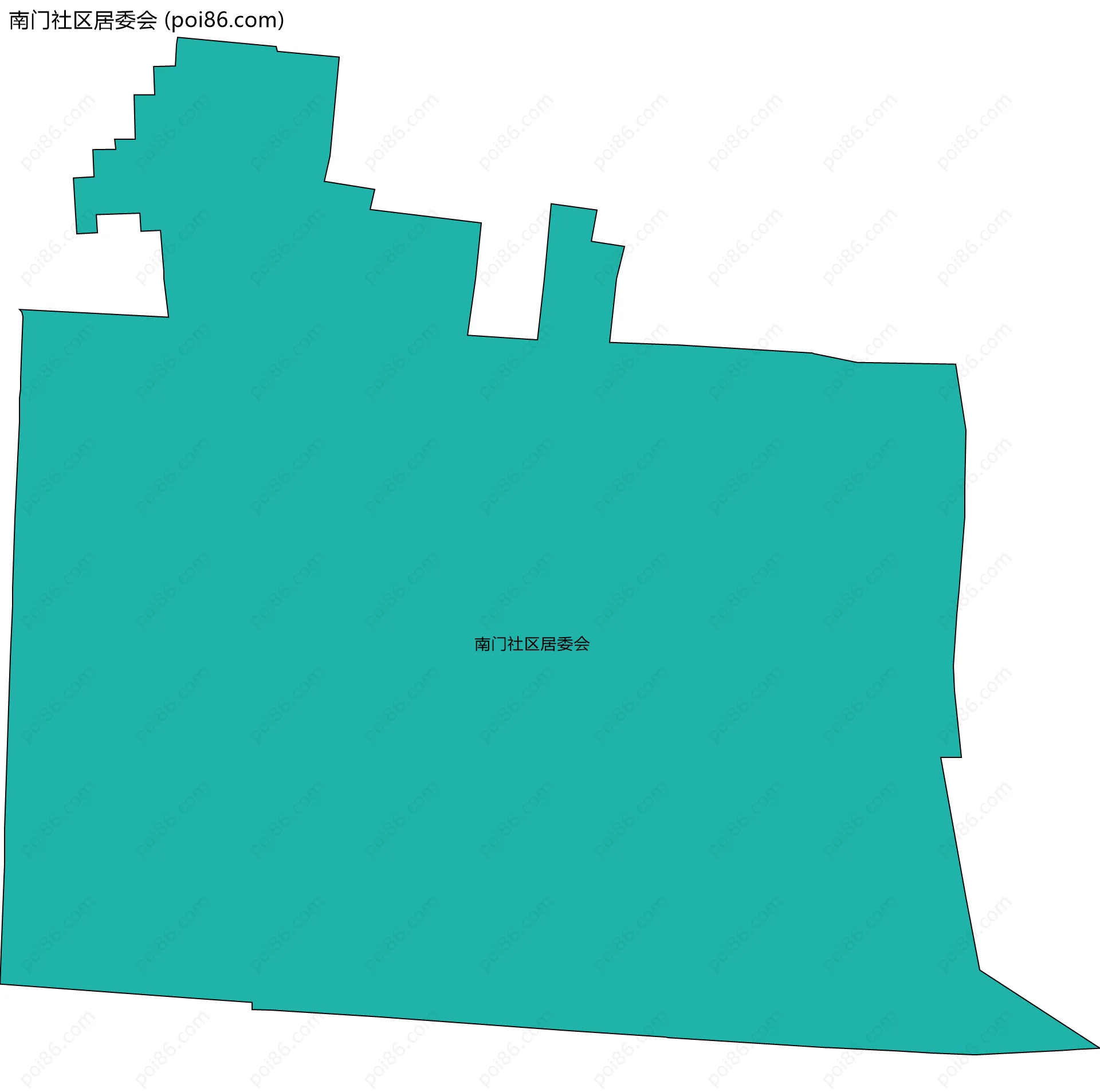南门社区居委会边界地图