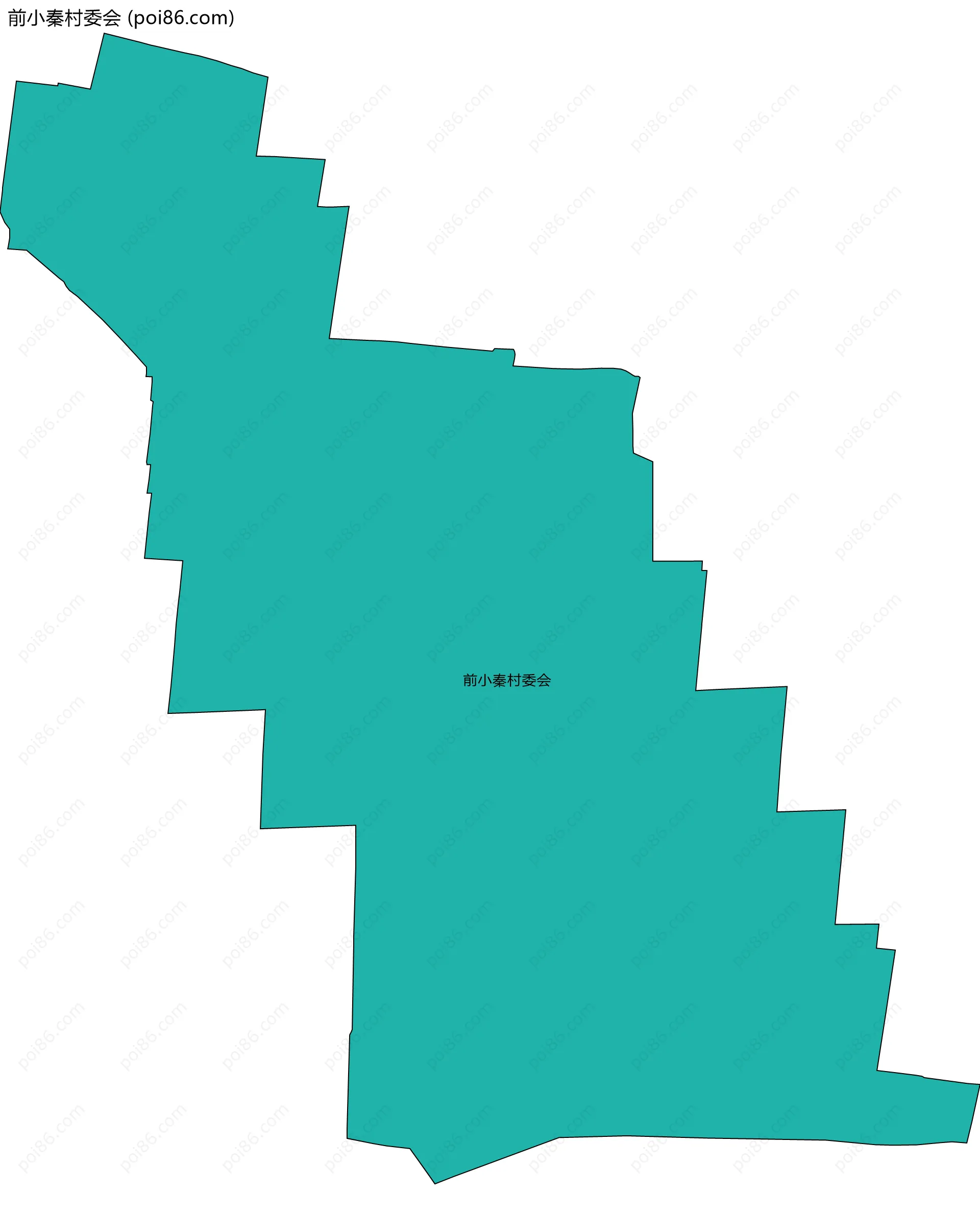 前小秦村委会边界地图