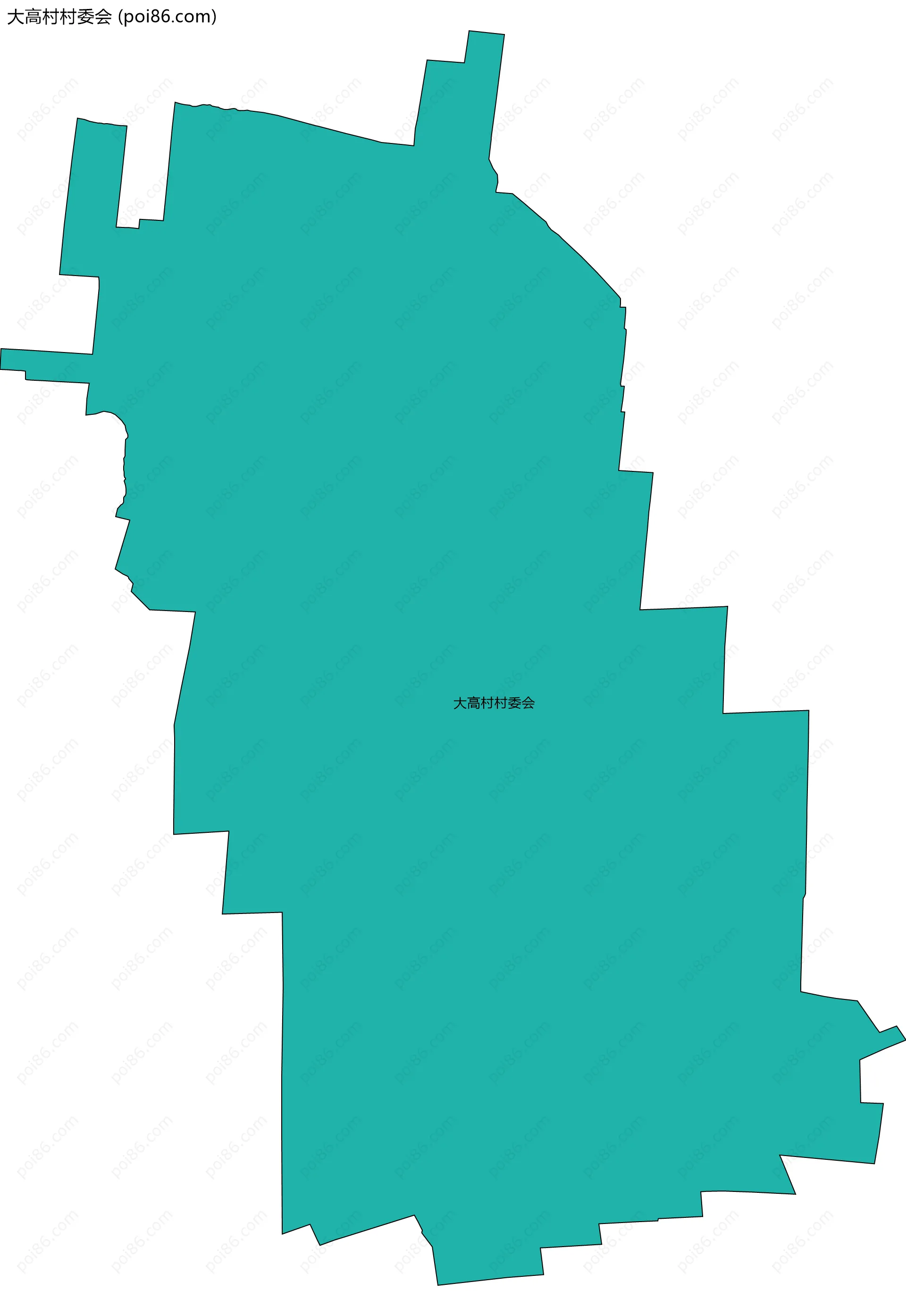 大高村村委会边界地图