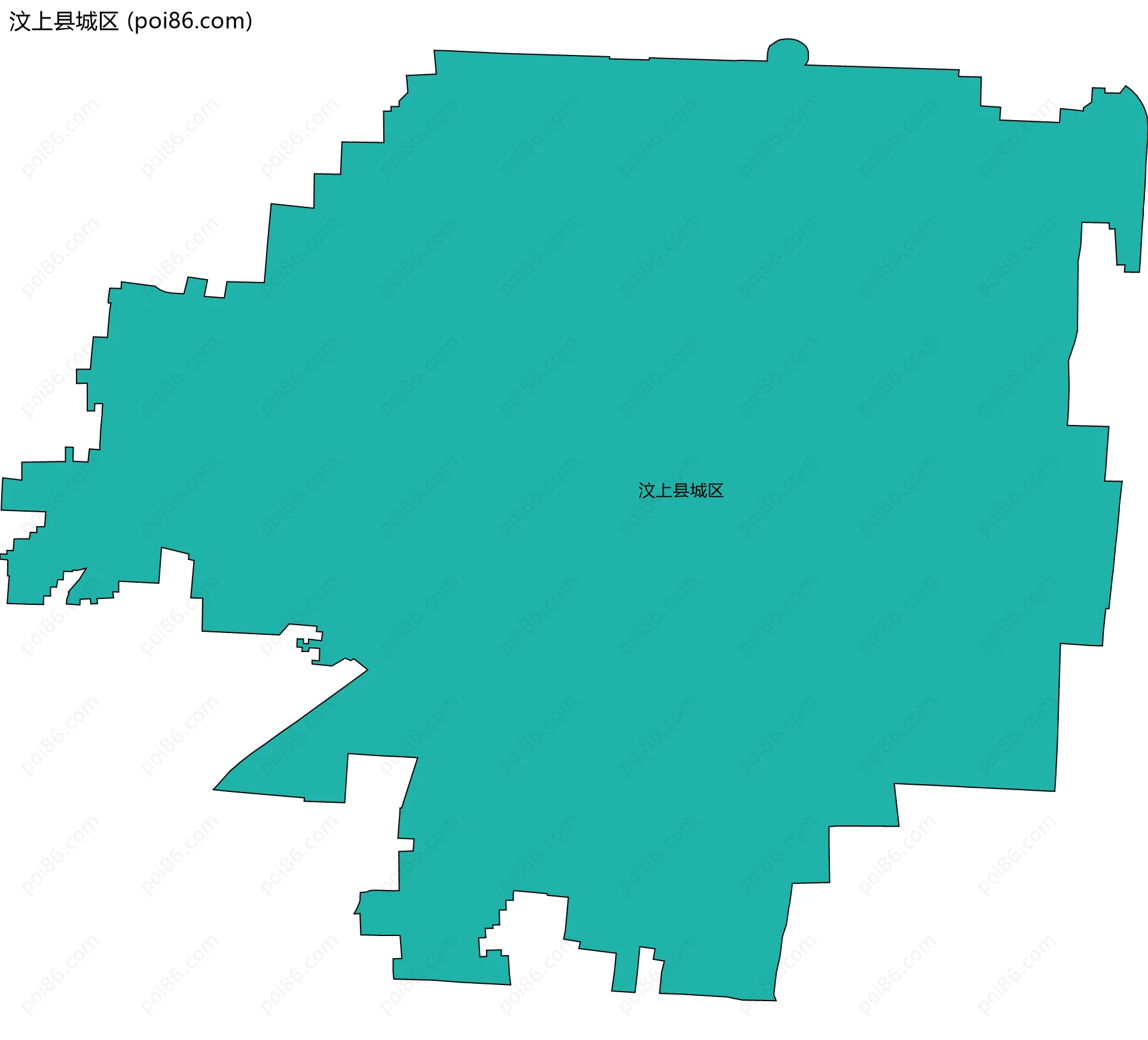 汶上县城区边界地图