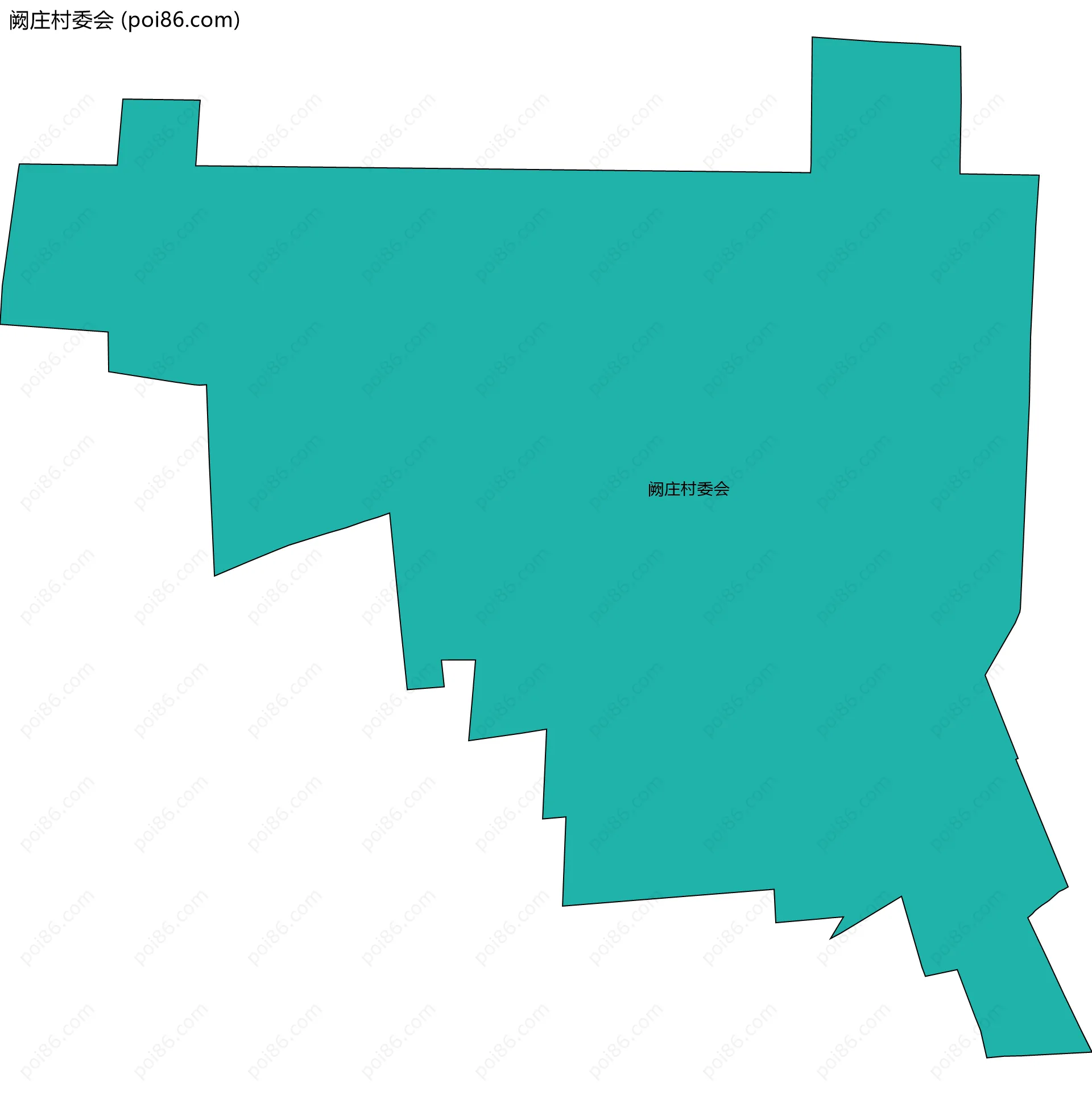 阙庄村委会边界地图