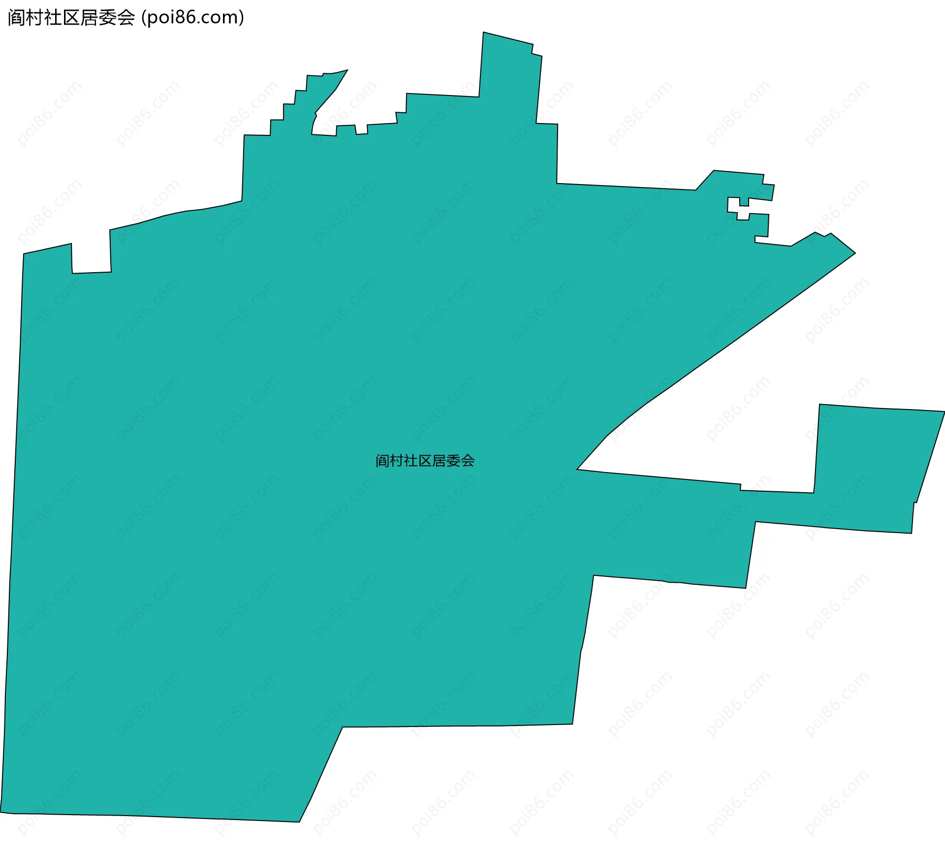 阎村社区居委会边界地图