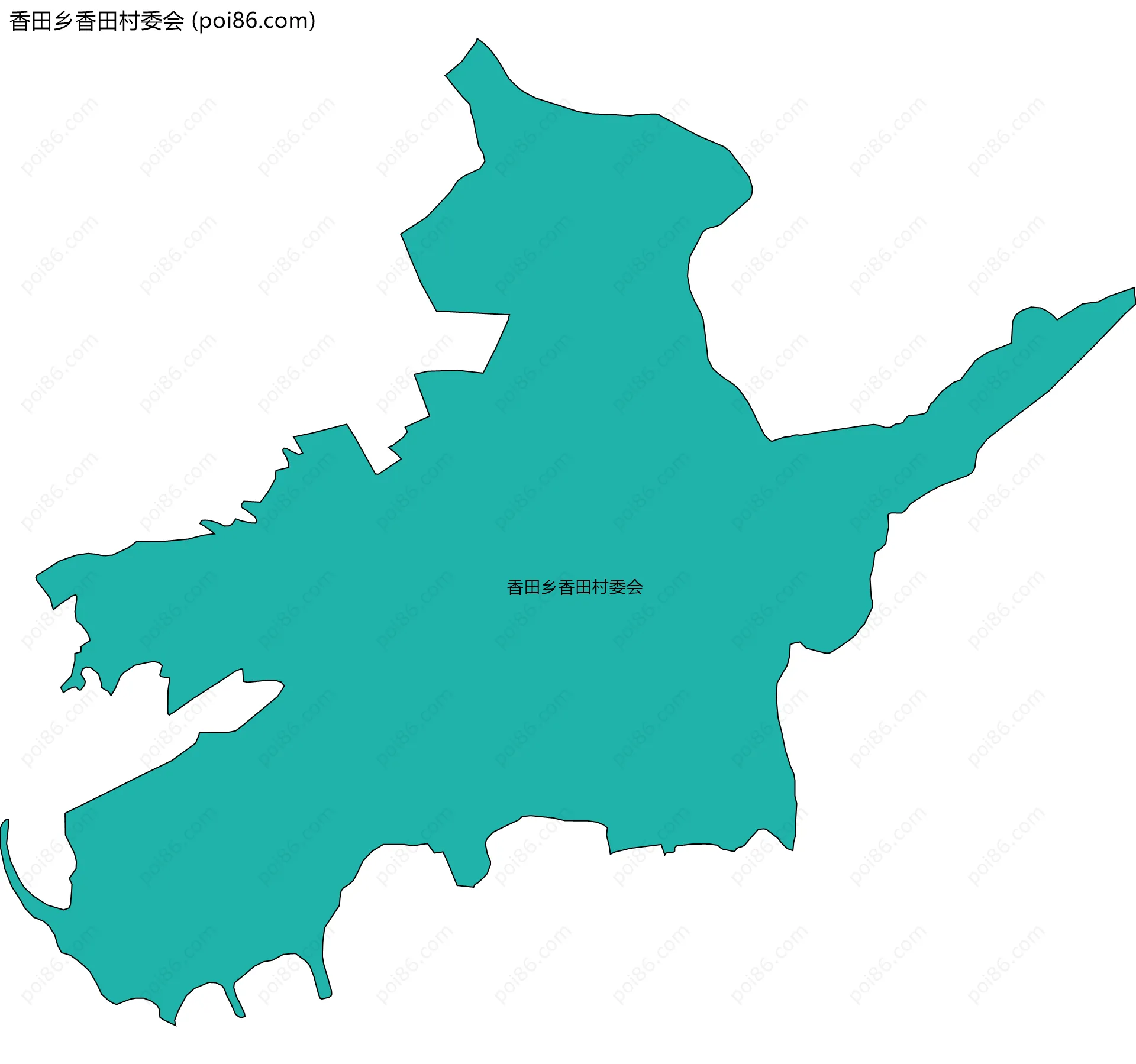 香田乡香田村委会边界地图