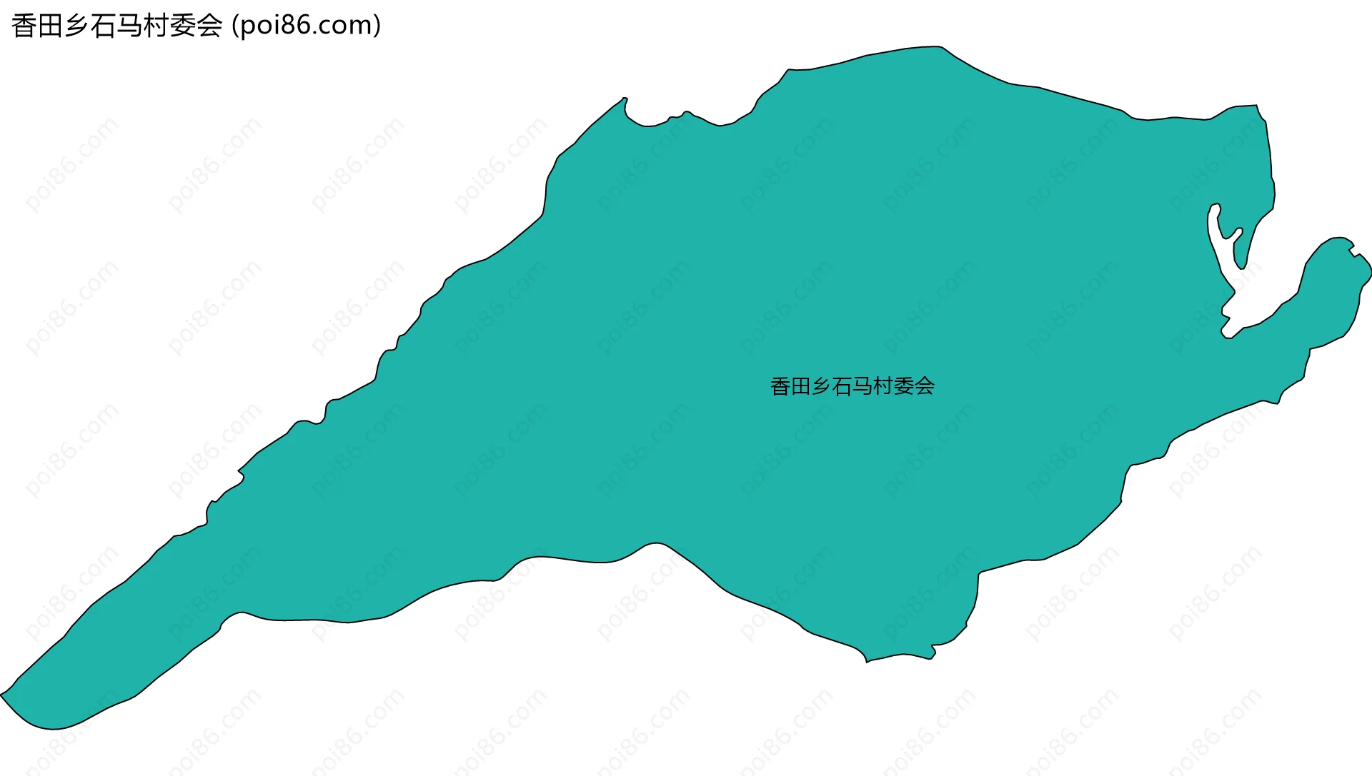 香田乡石马村委会边界地图