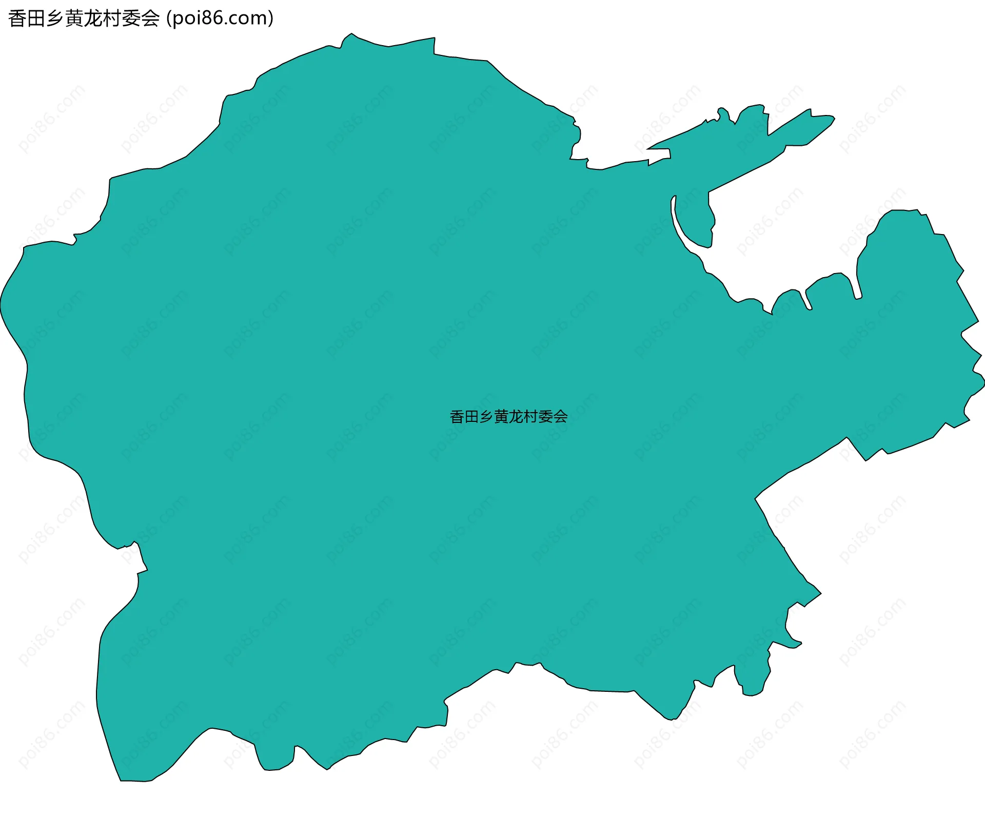 香田乡黄龙村委会边界地图