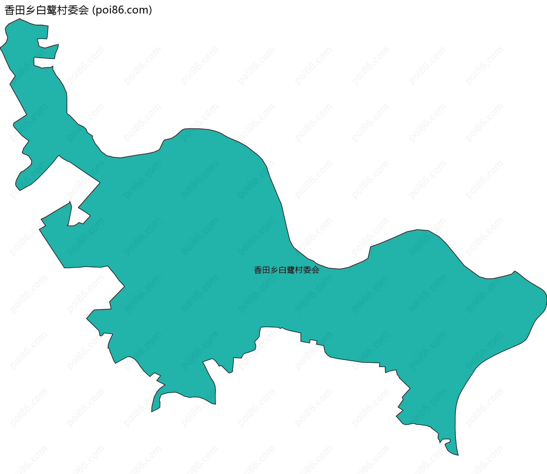 香田乡白鹭村委会边界地图