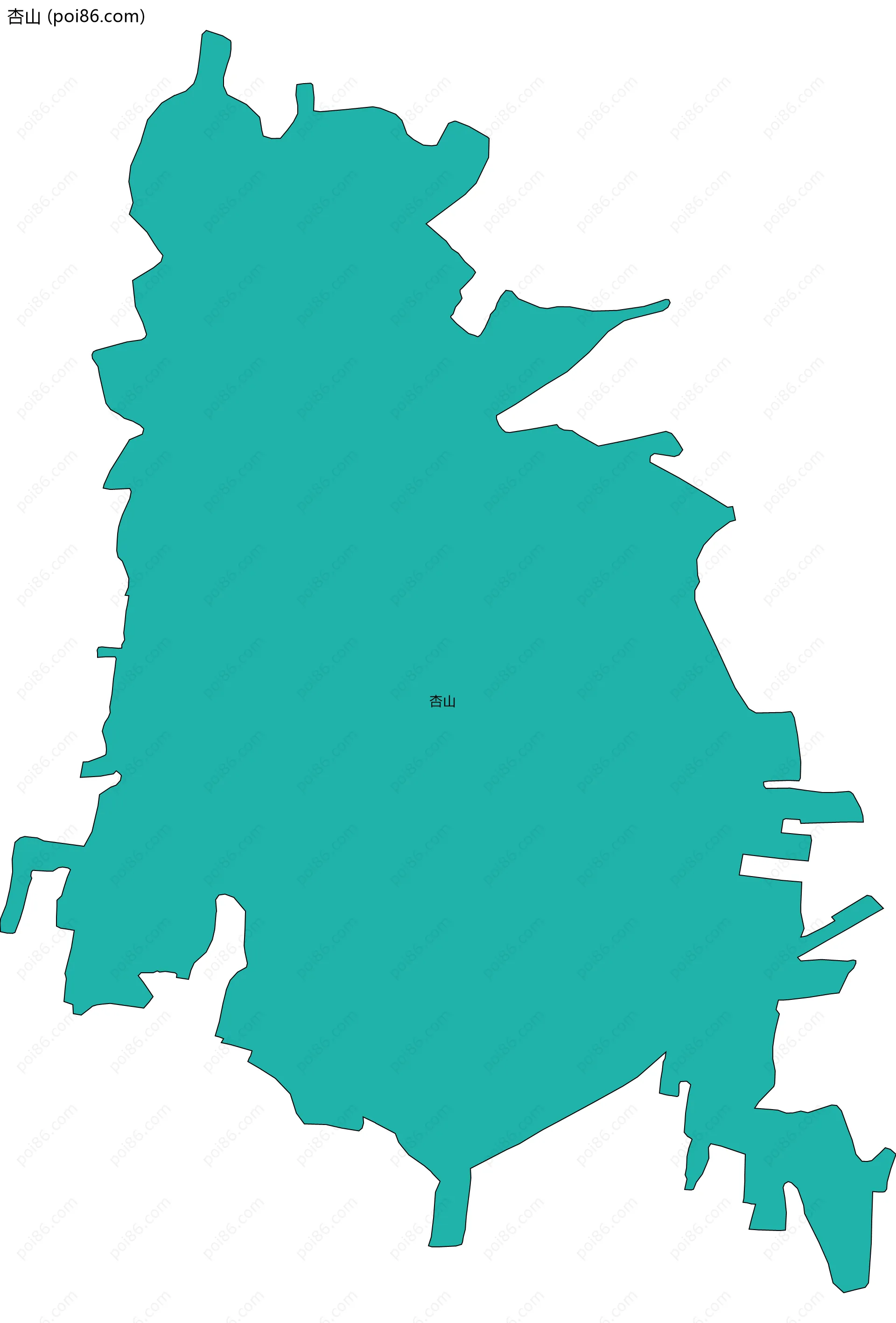 杏山边界地图