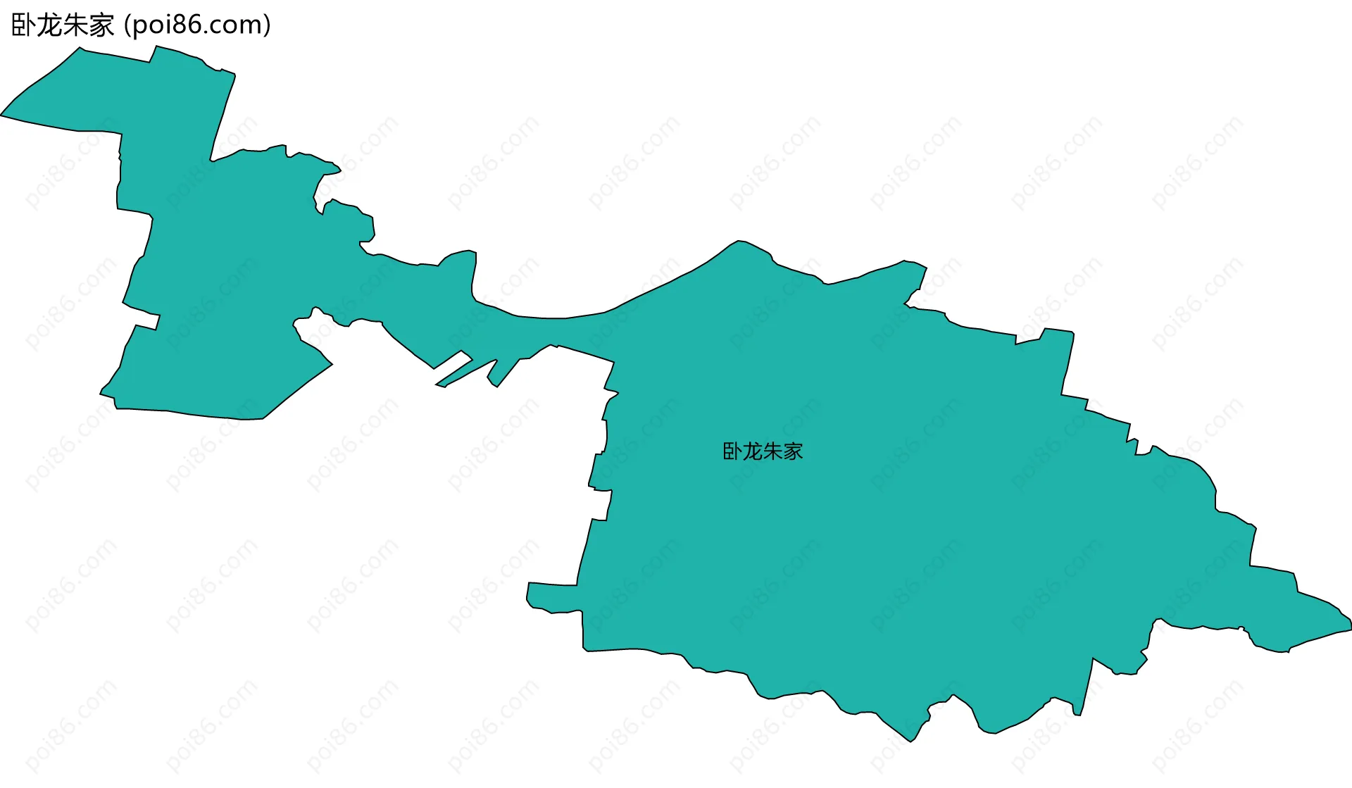 卧龙朱家边界地图