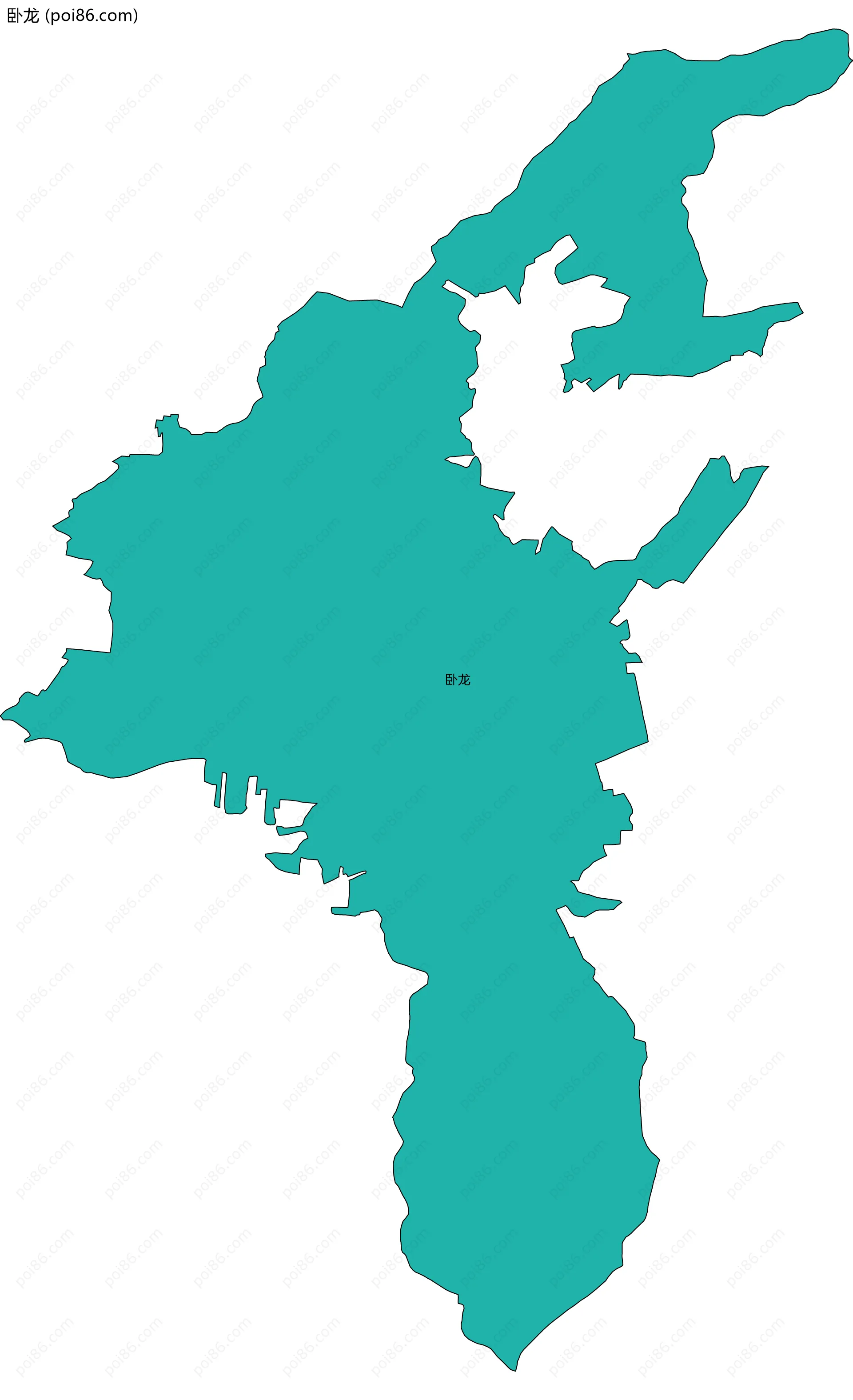 卧龙边界地图