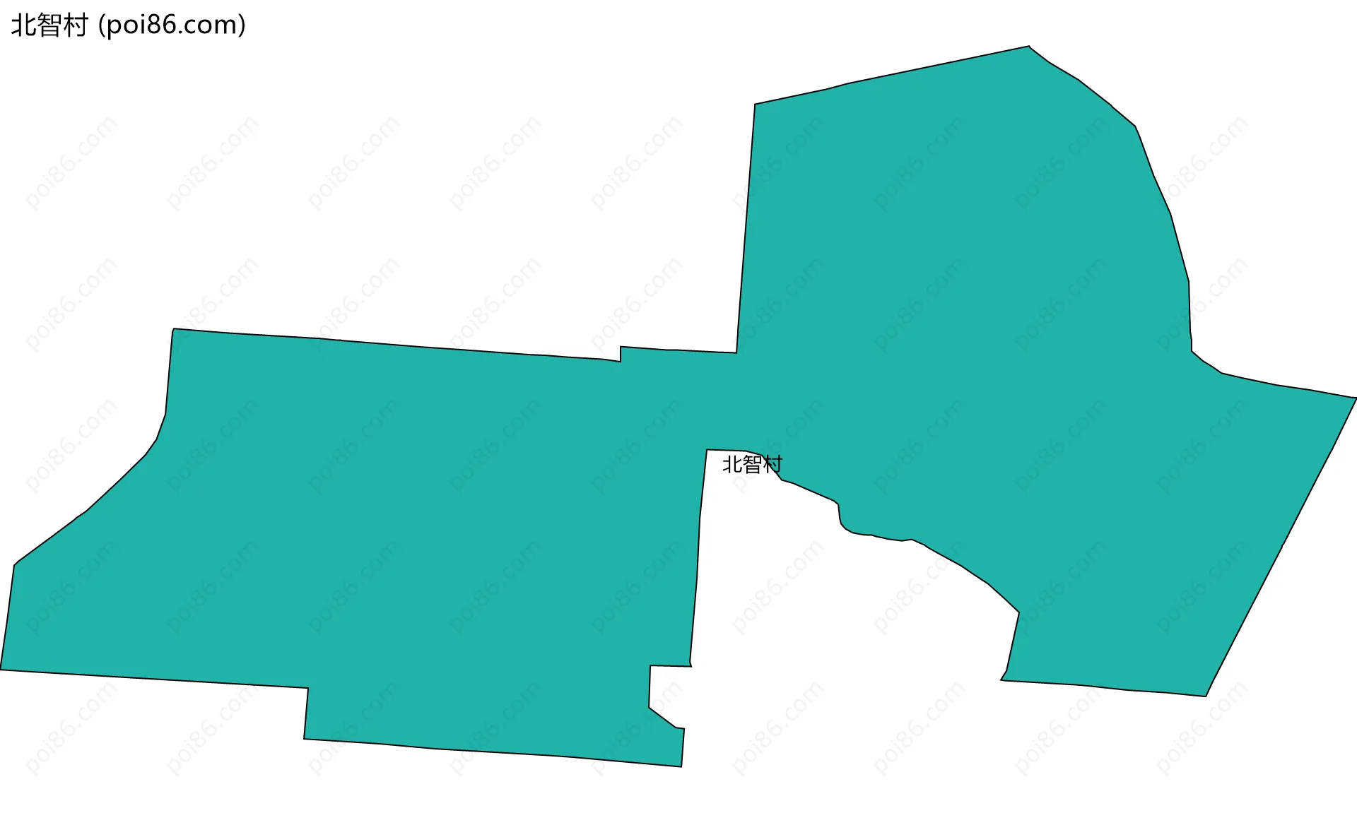 北智村边界地图