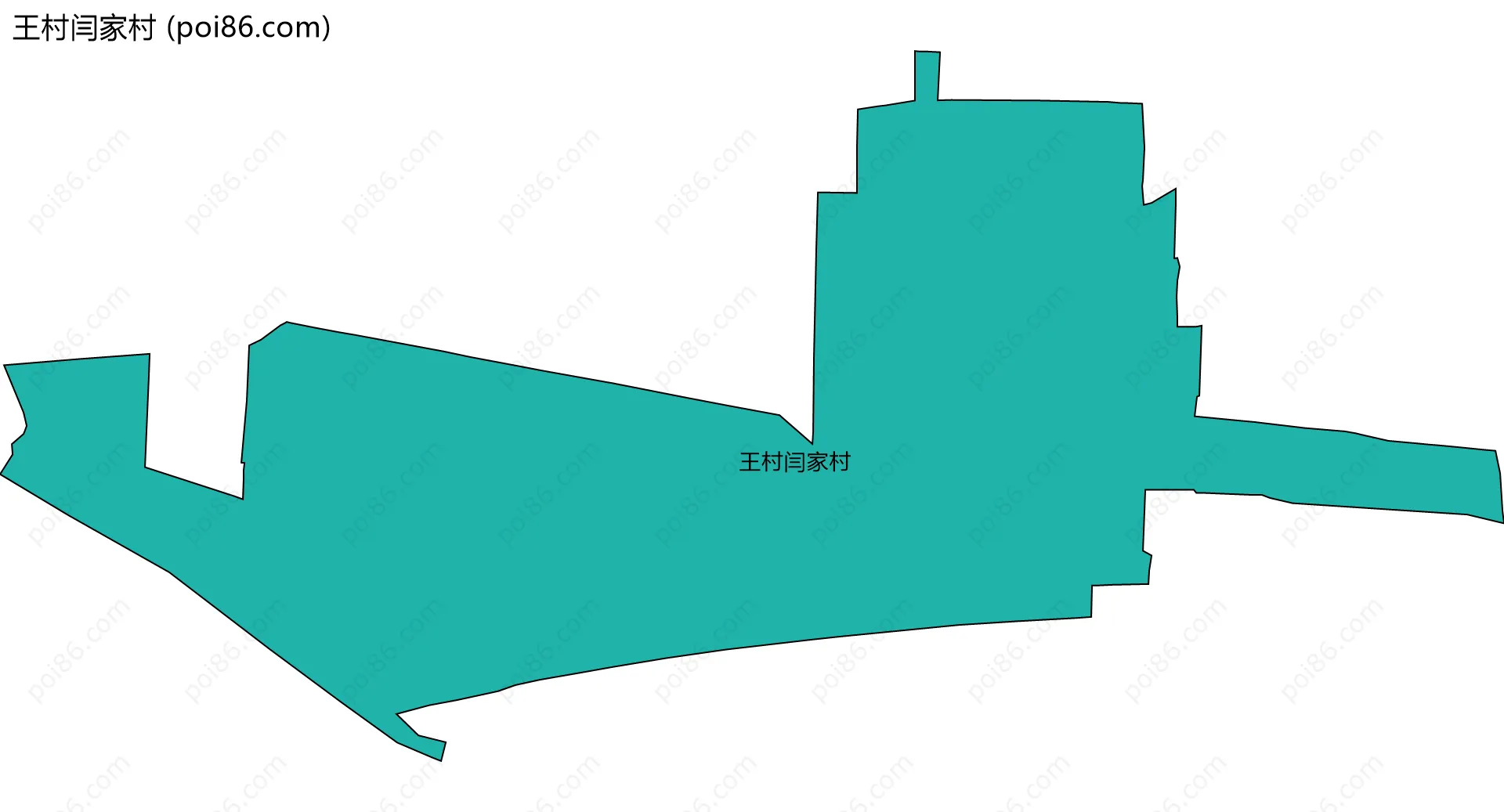 王村闫家村边界地图