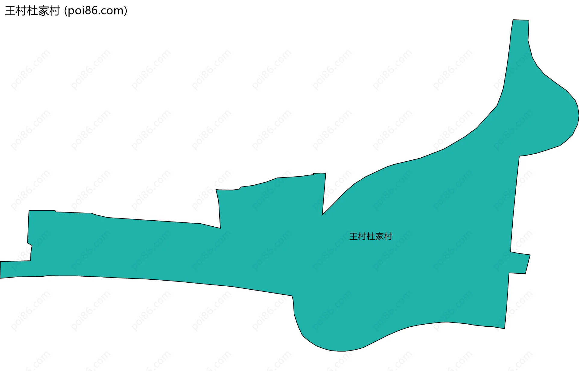 王村杜家村边界地图