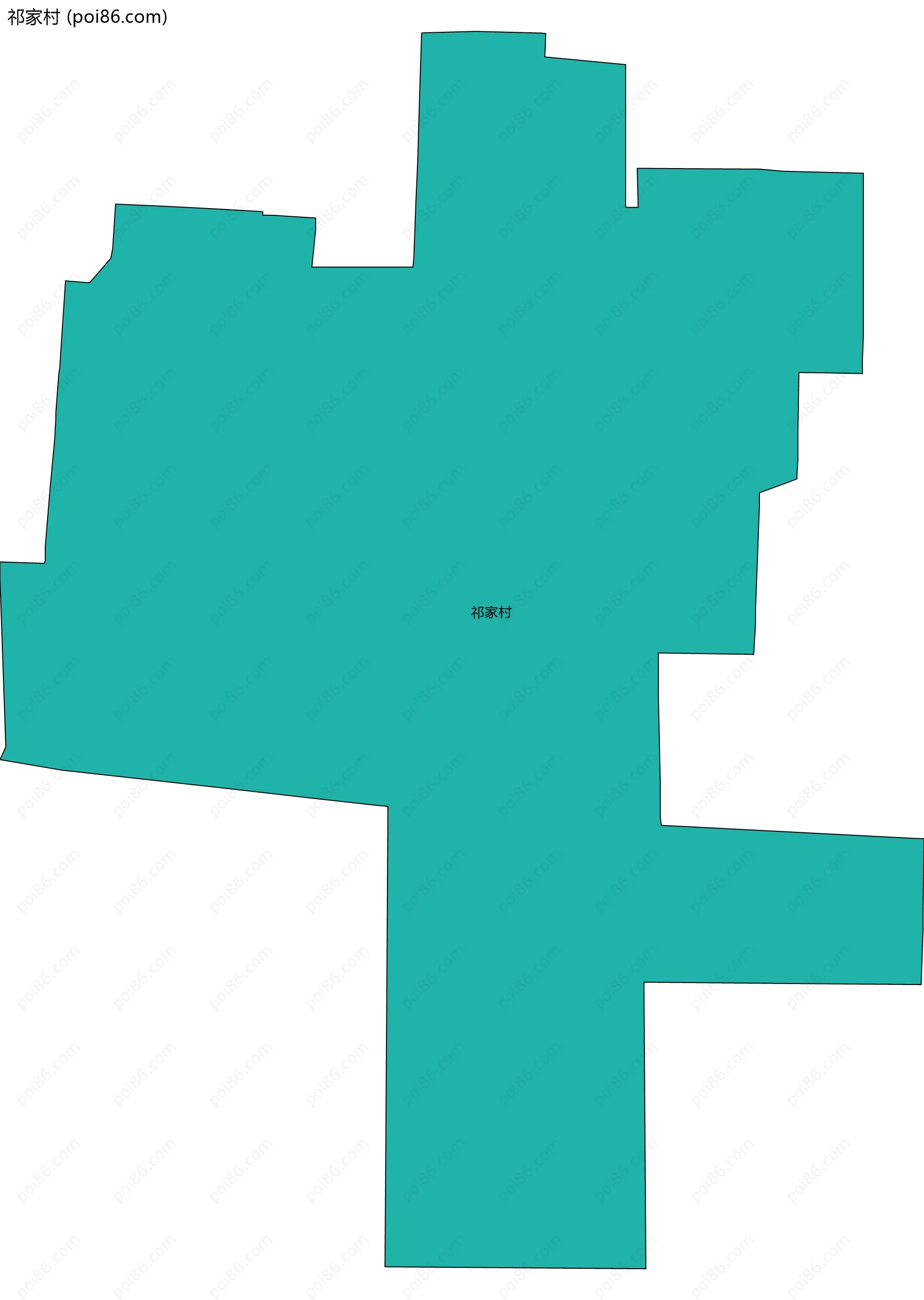 祁家村边界地图