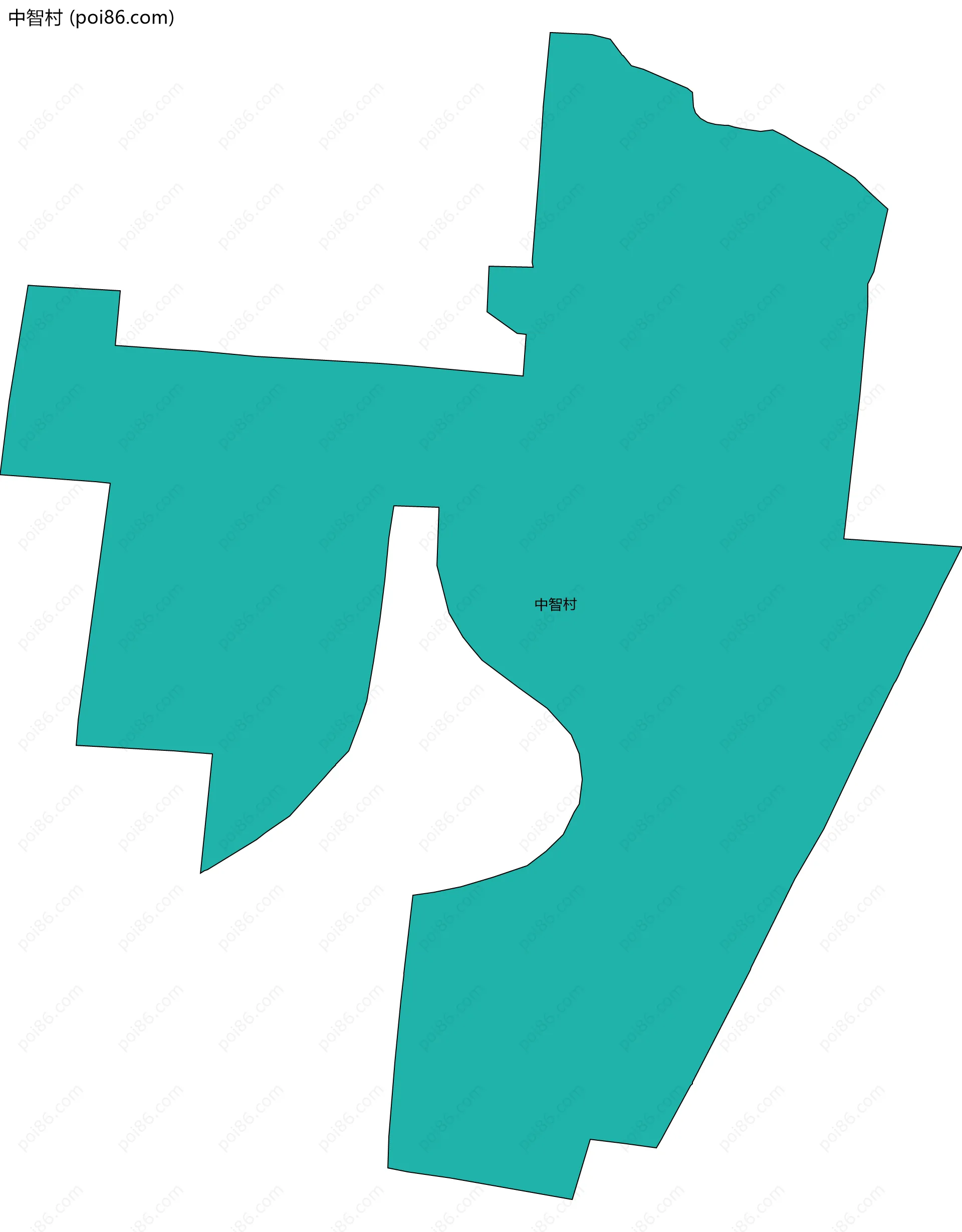 中智村边界地图