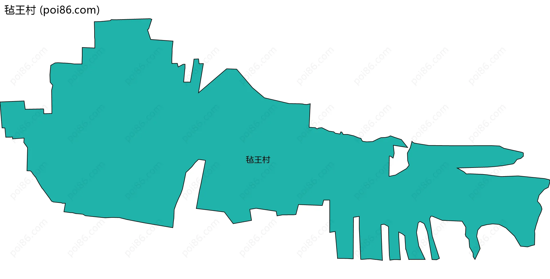 毡王村边界地图