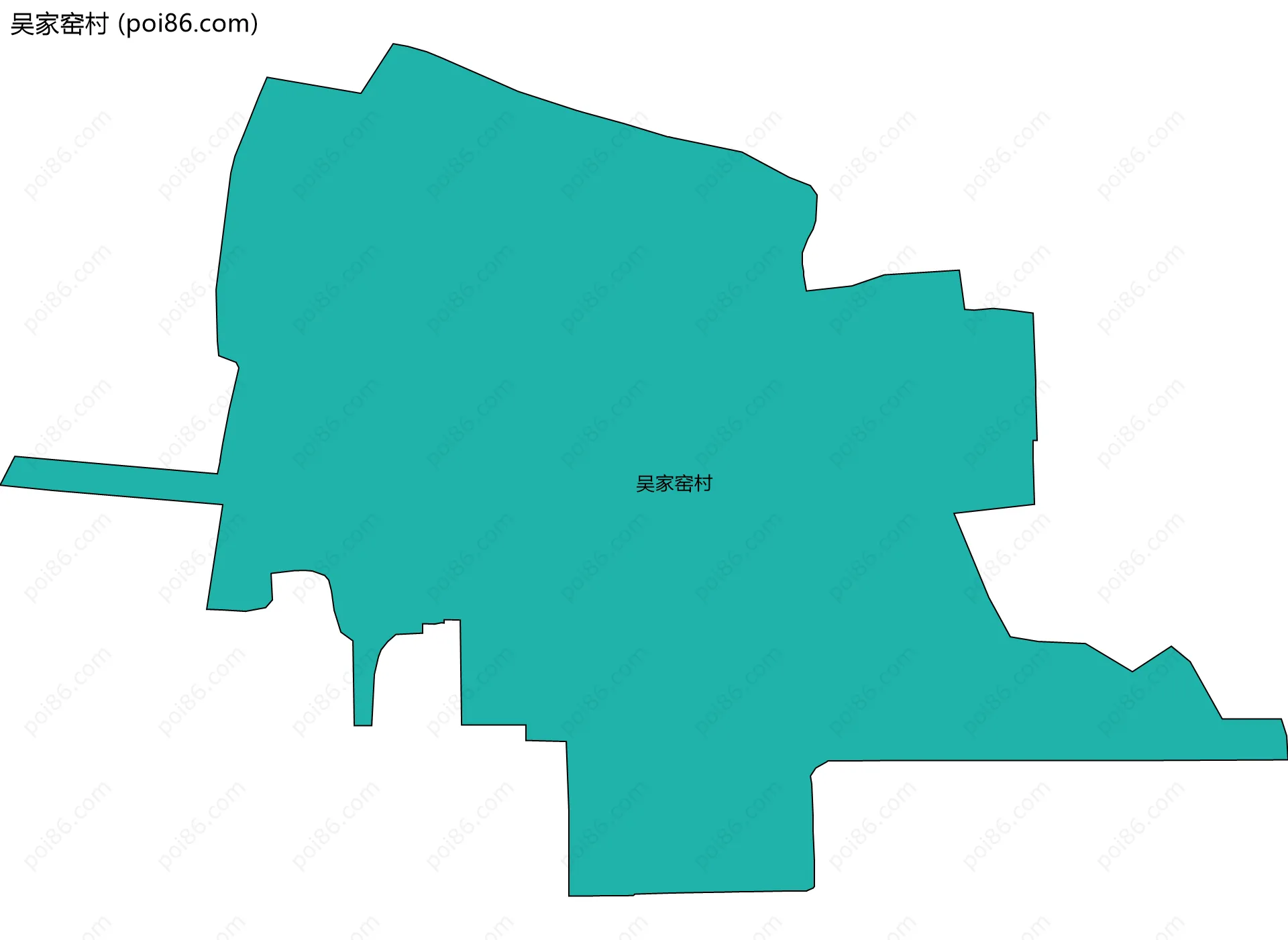 吴家窑村边界地图