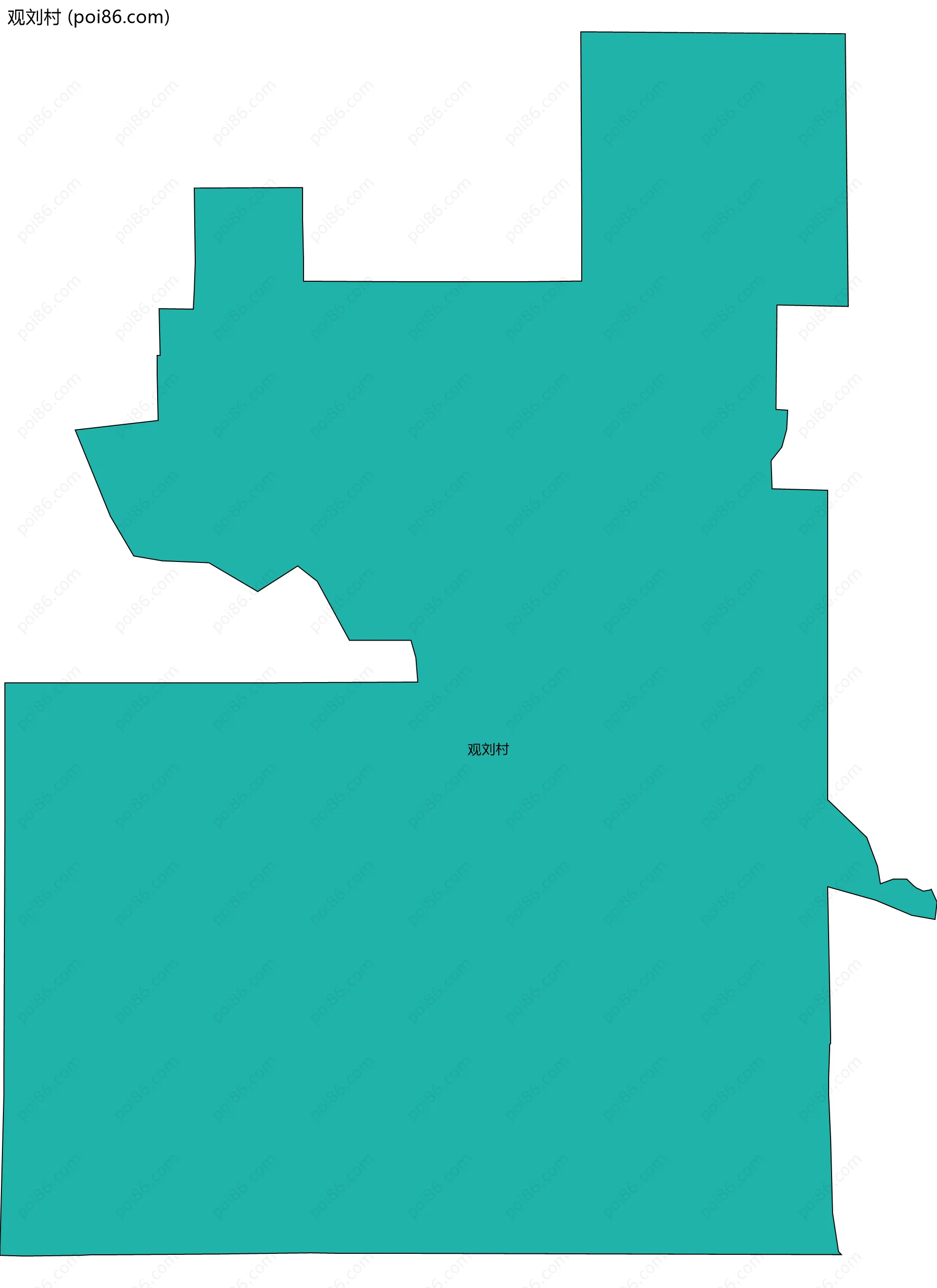 观刘村边界地图