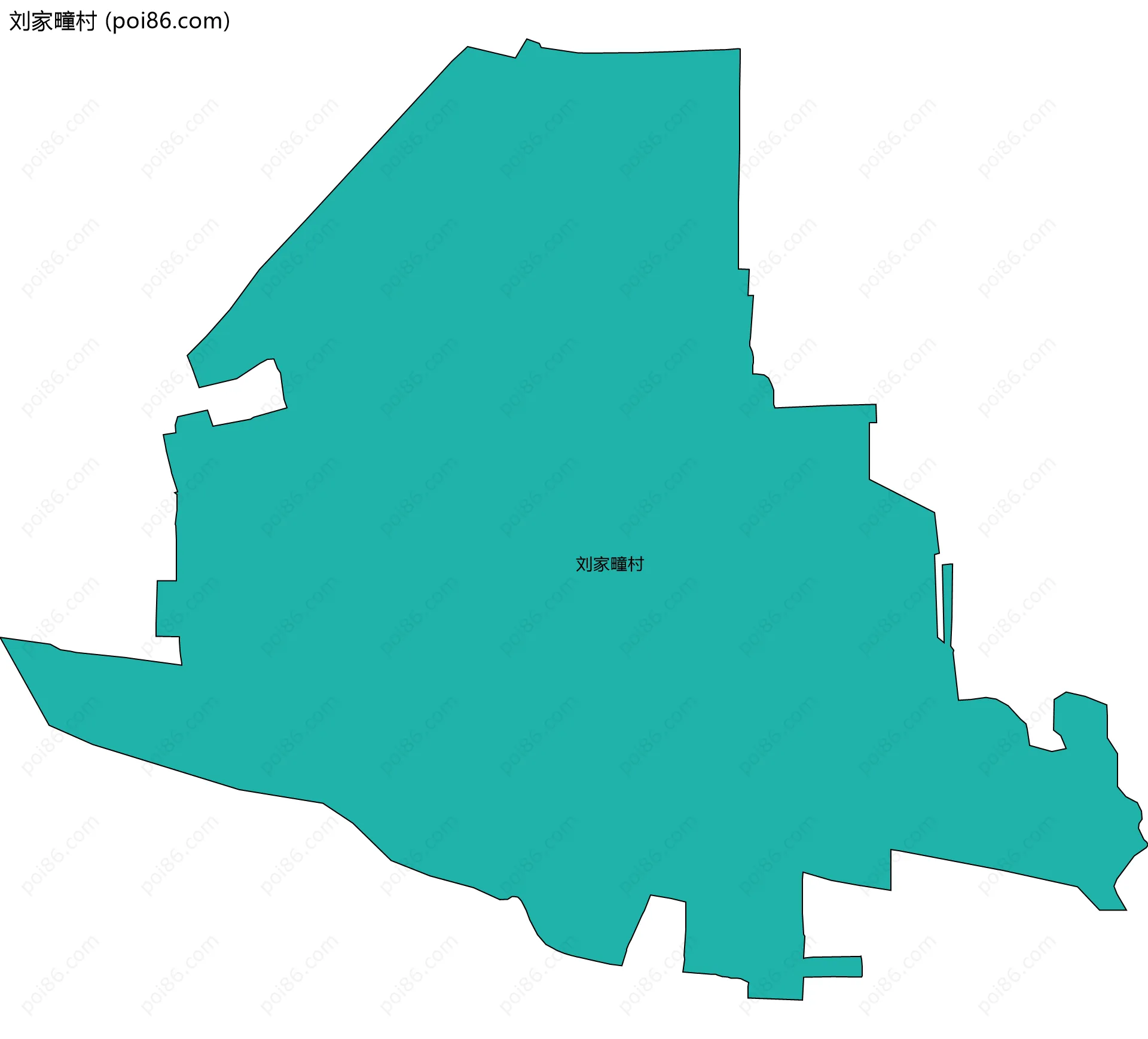 刘家疃村边界地图