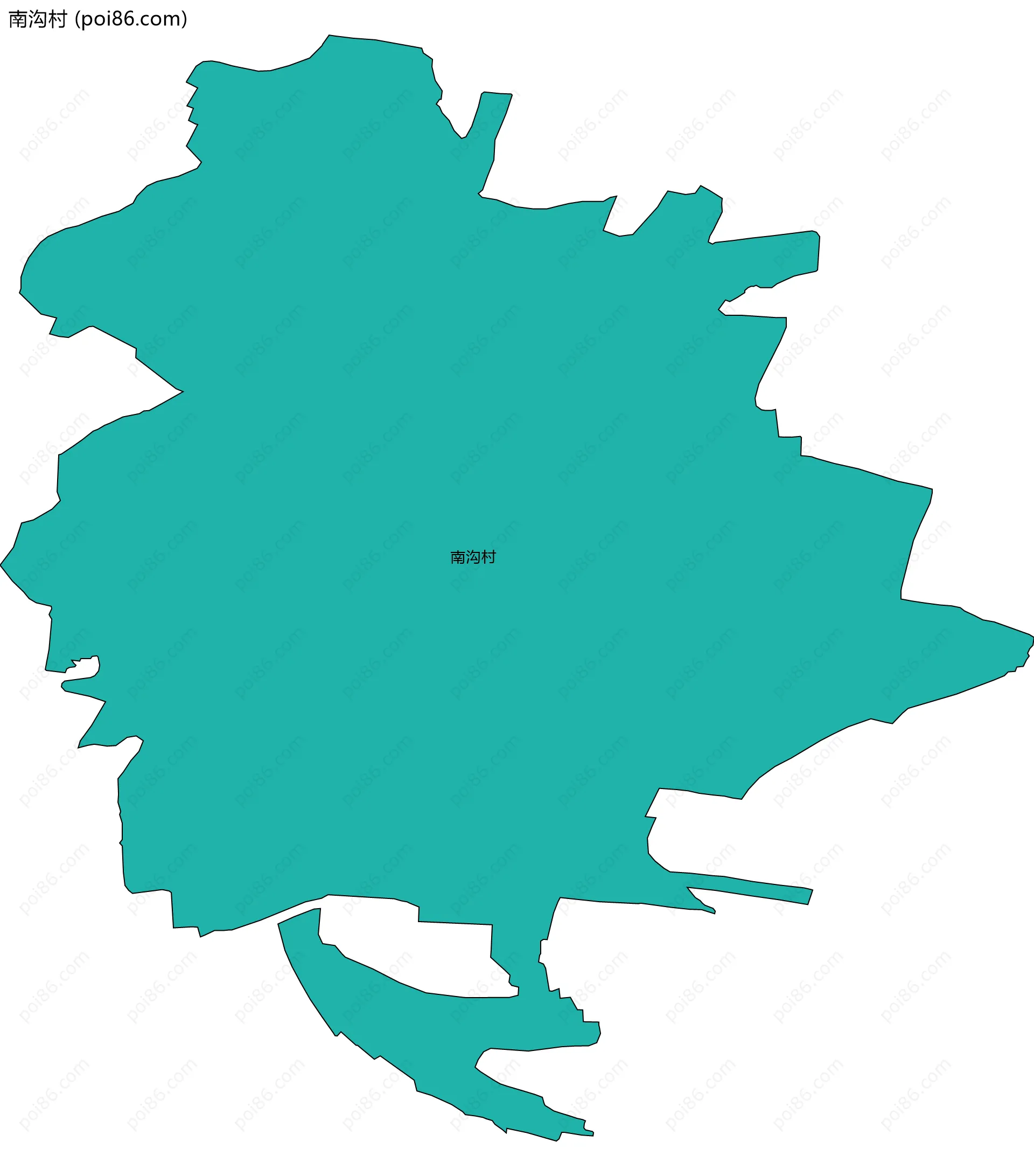 南沟村边界地图