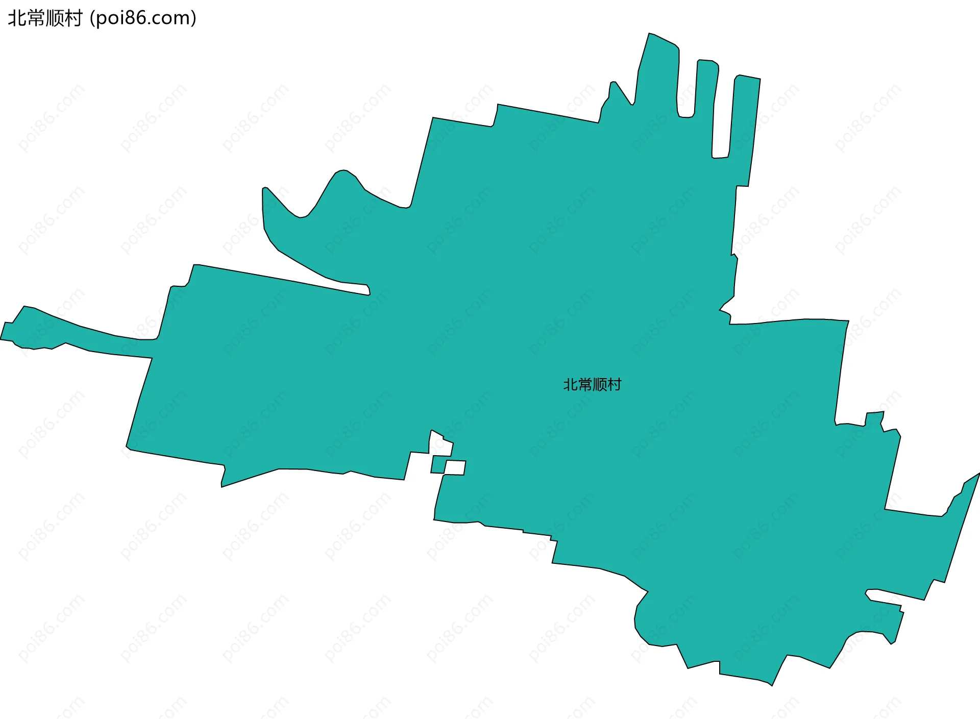 北常顺村边界地图