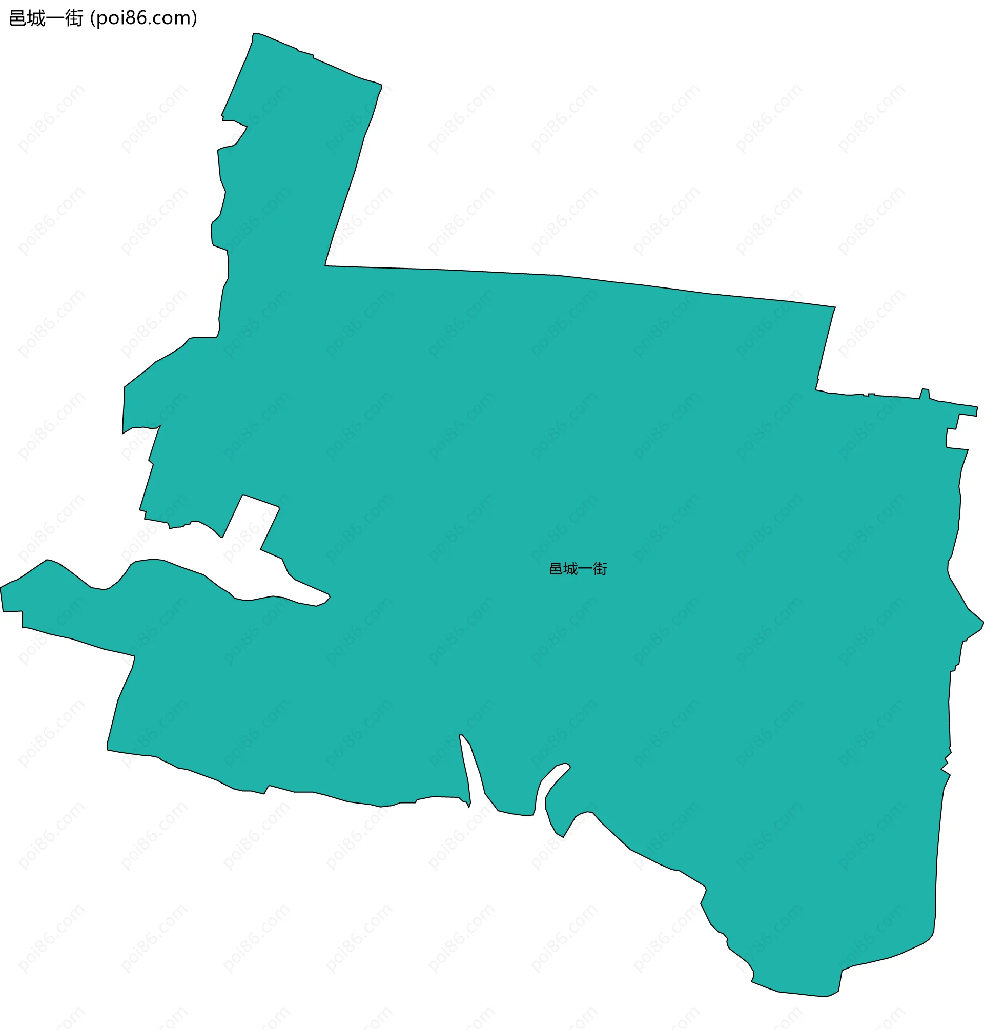 邑城一街边界地图