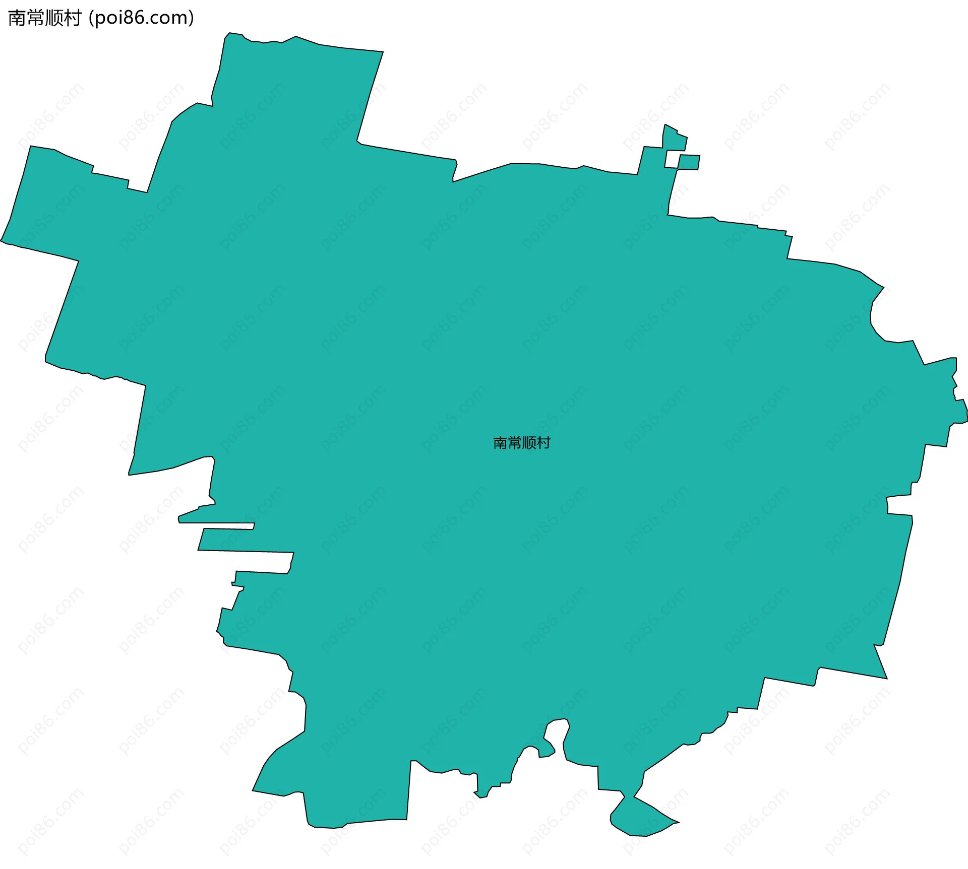 南常顺村边界地图