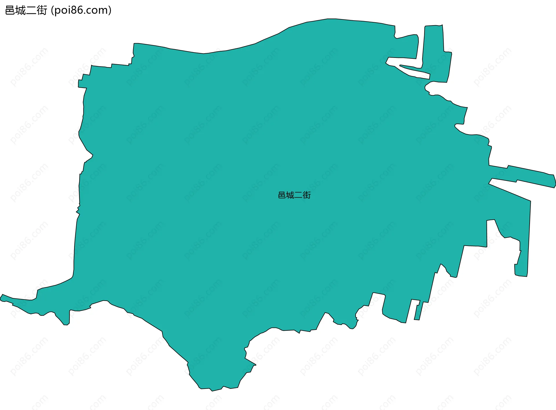 邑城二街边界地图