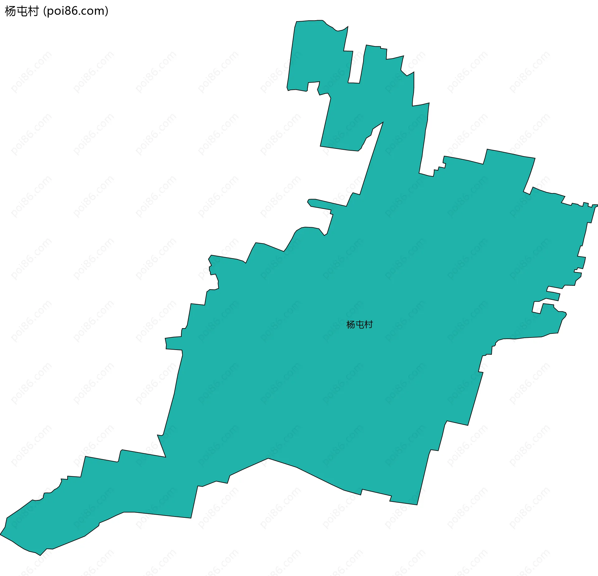 杨屯村边界地图