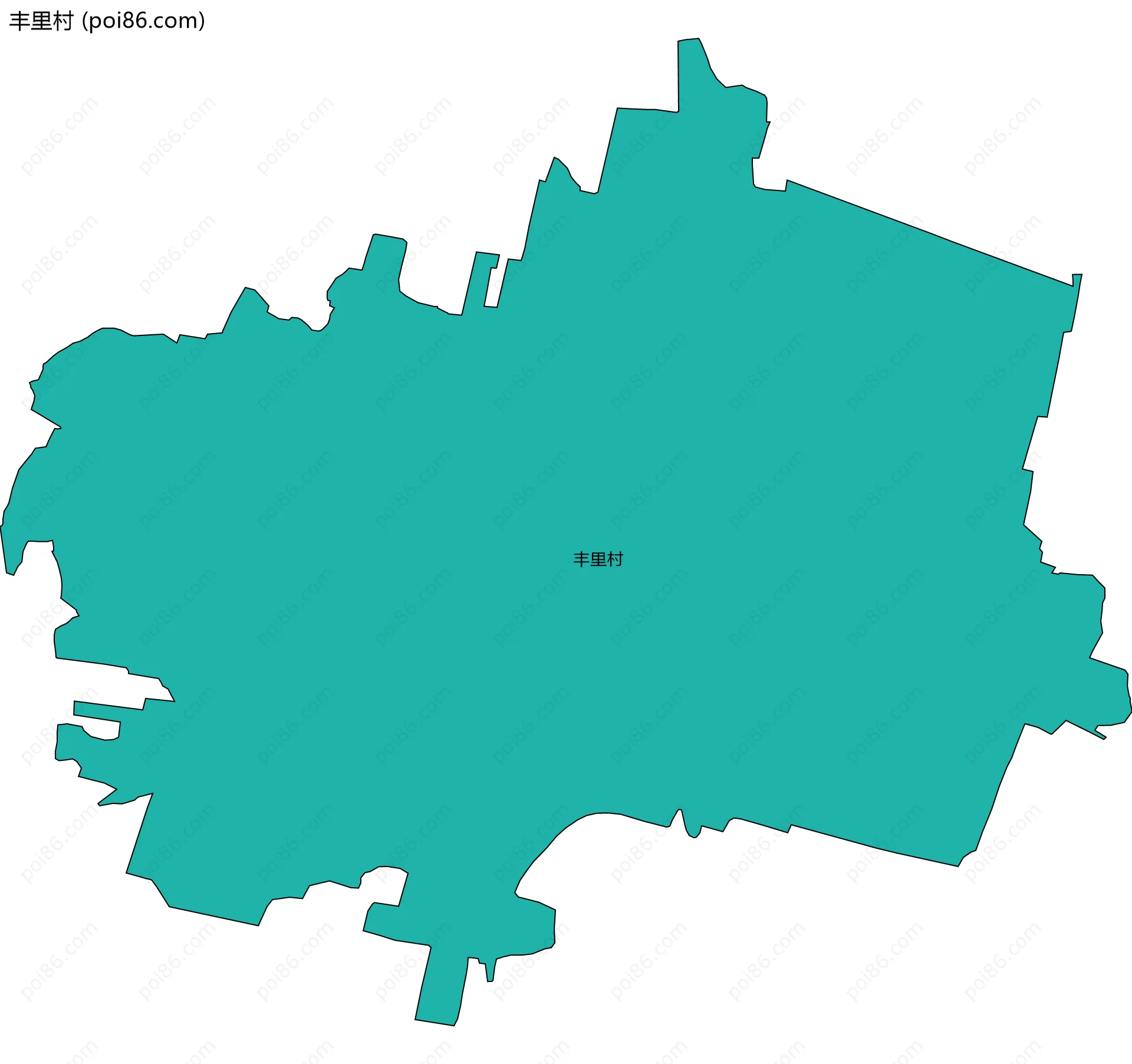 丰里村边界地图