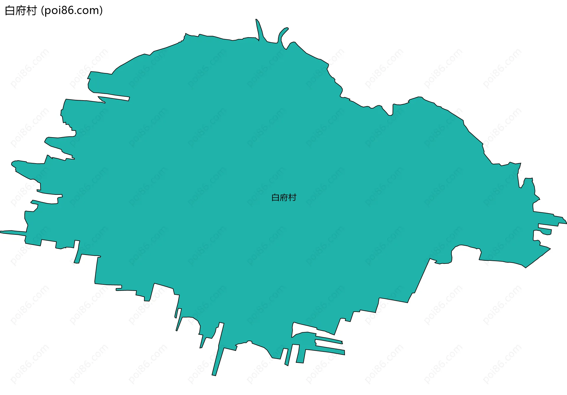 白府村边界地图
