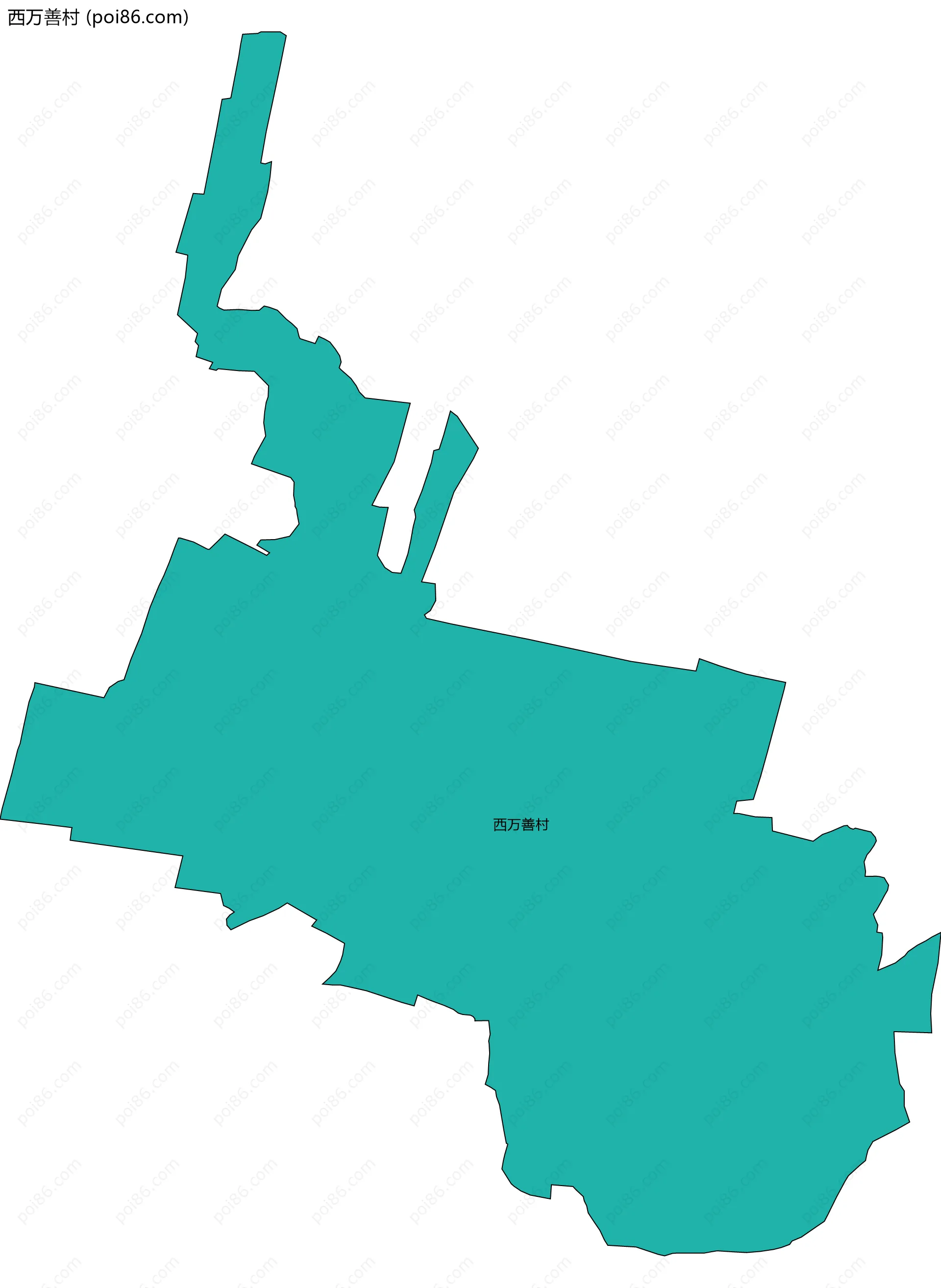 西万善村边界地图