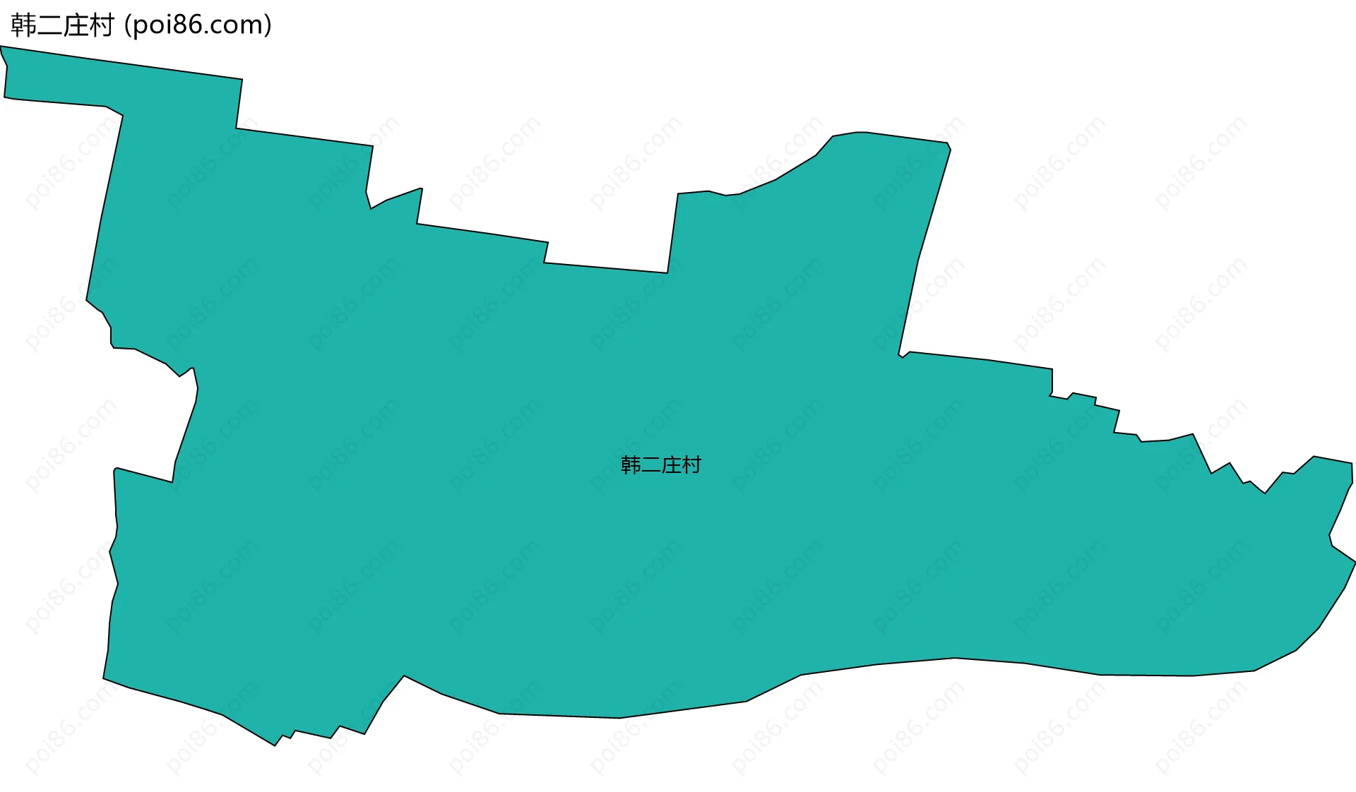 韩二庄村边界地图