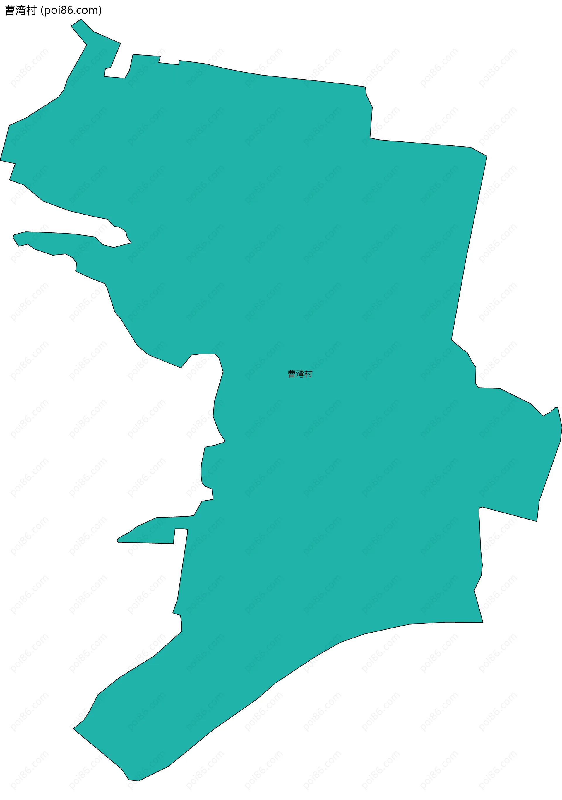 曹湾村边界地图