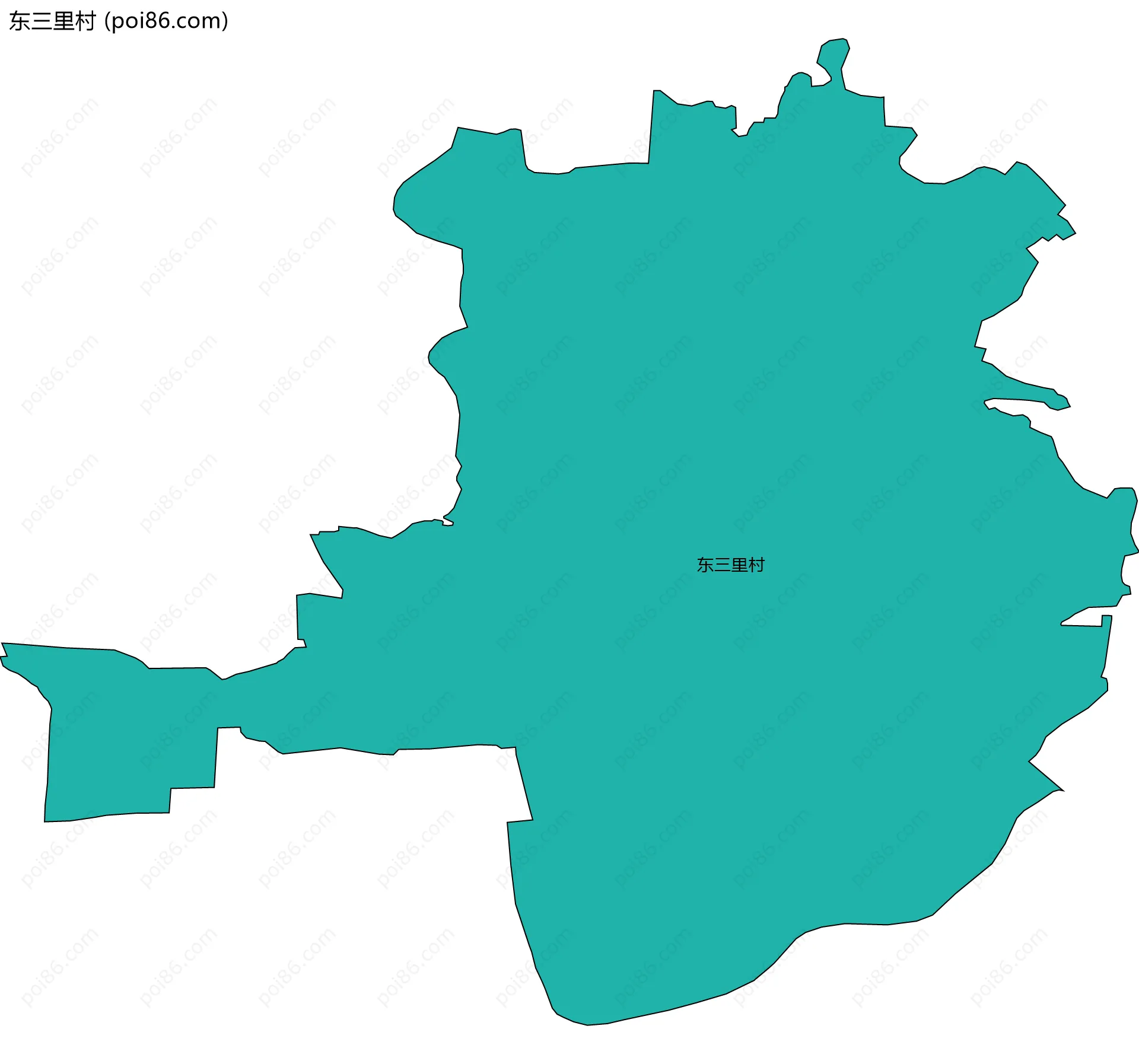 东三里村边界地图