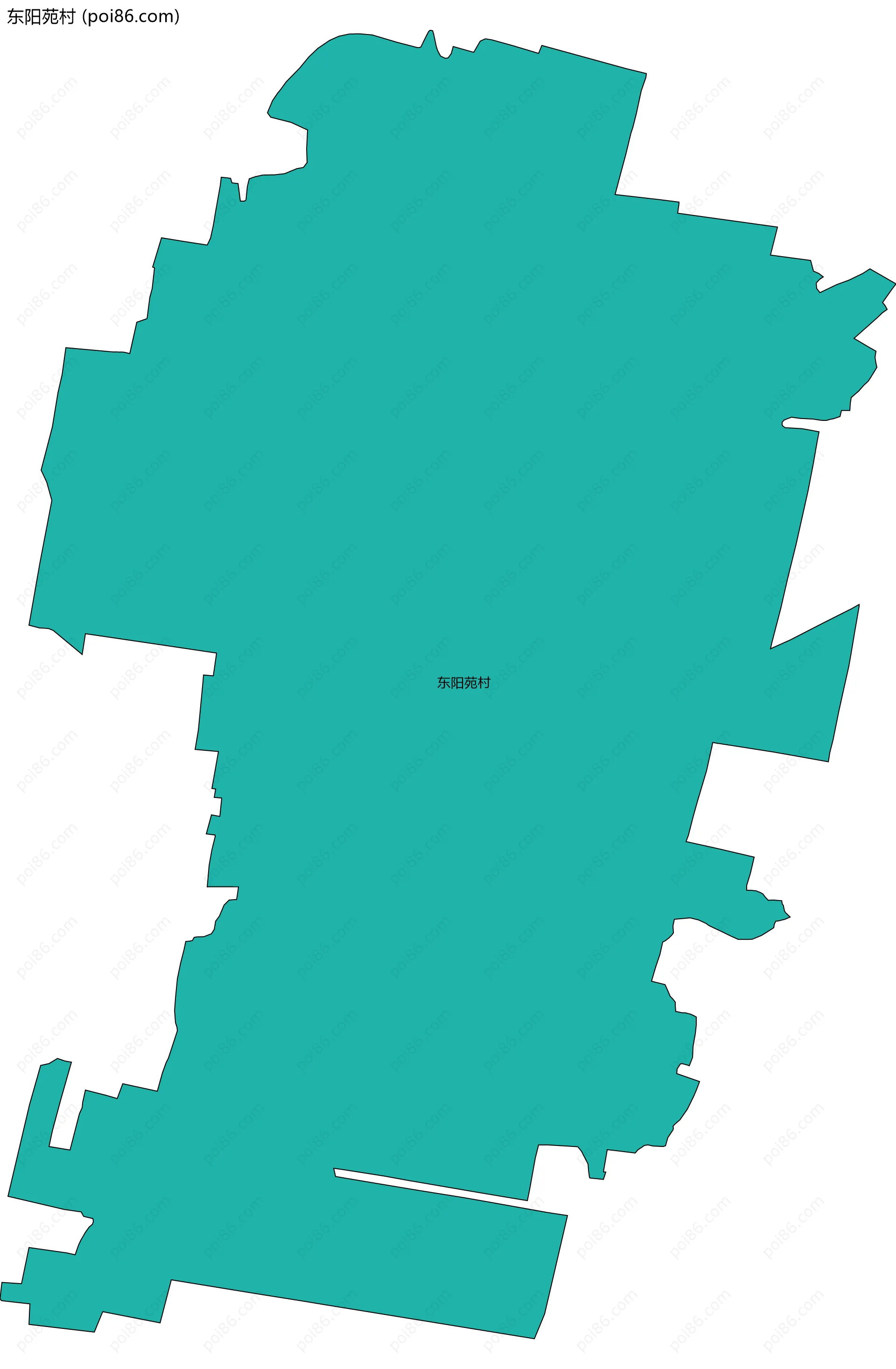 东阳苑村边界地图