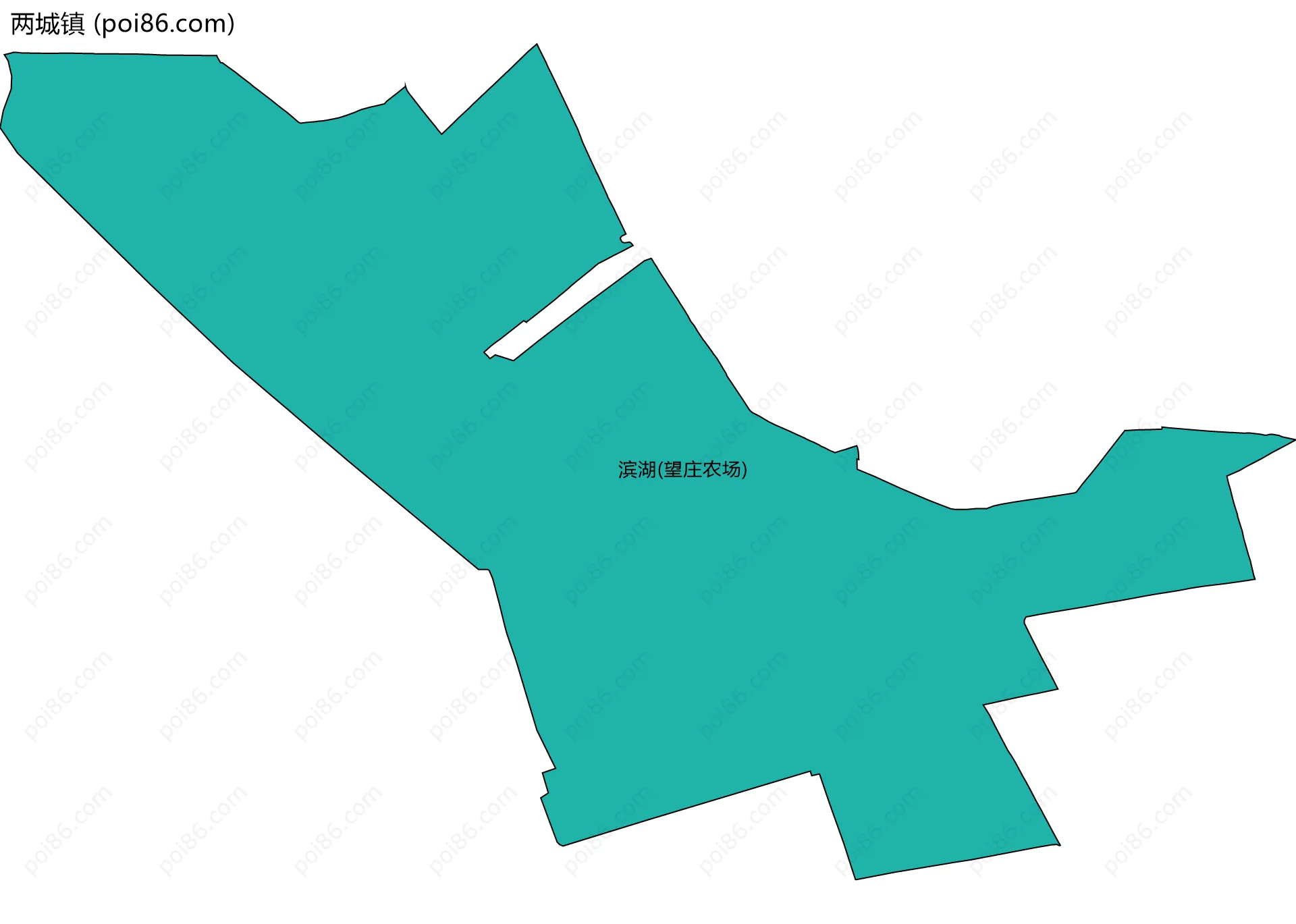 两城镇边界地图(五级行政区划)