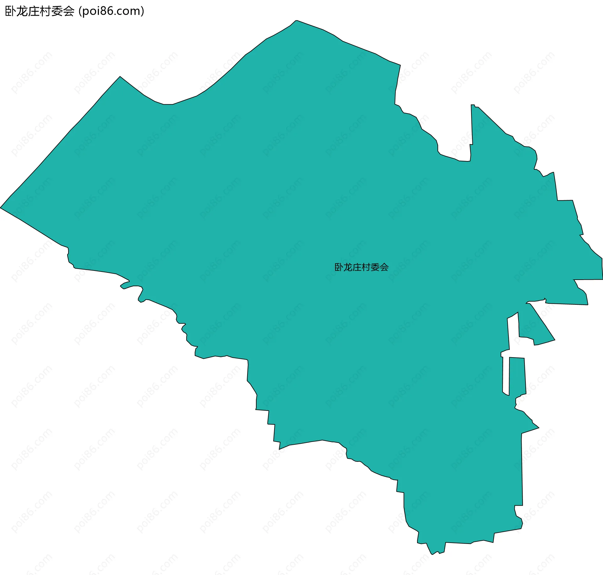 卧龙庄村委会边界地图