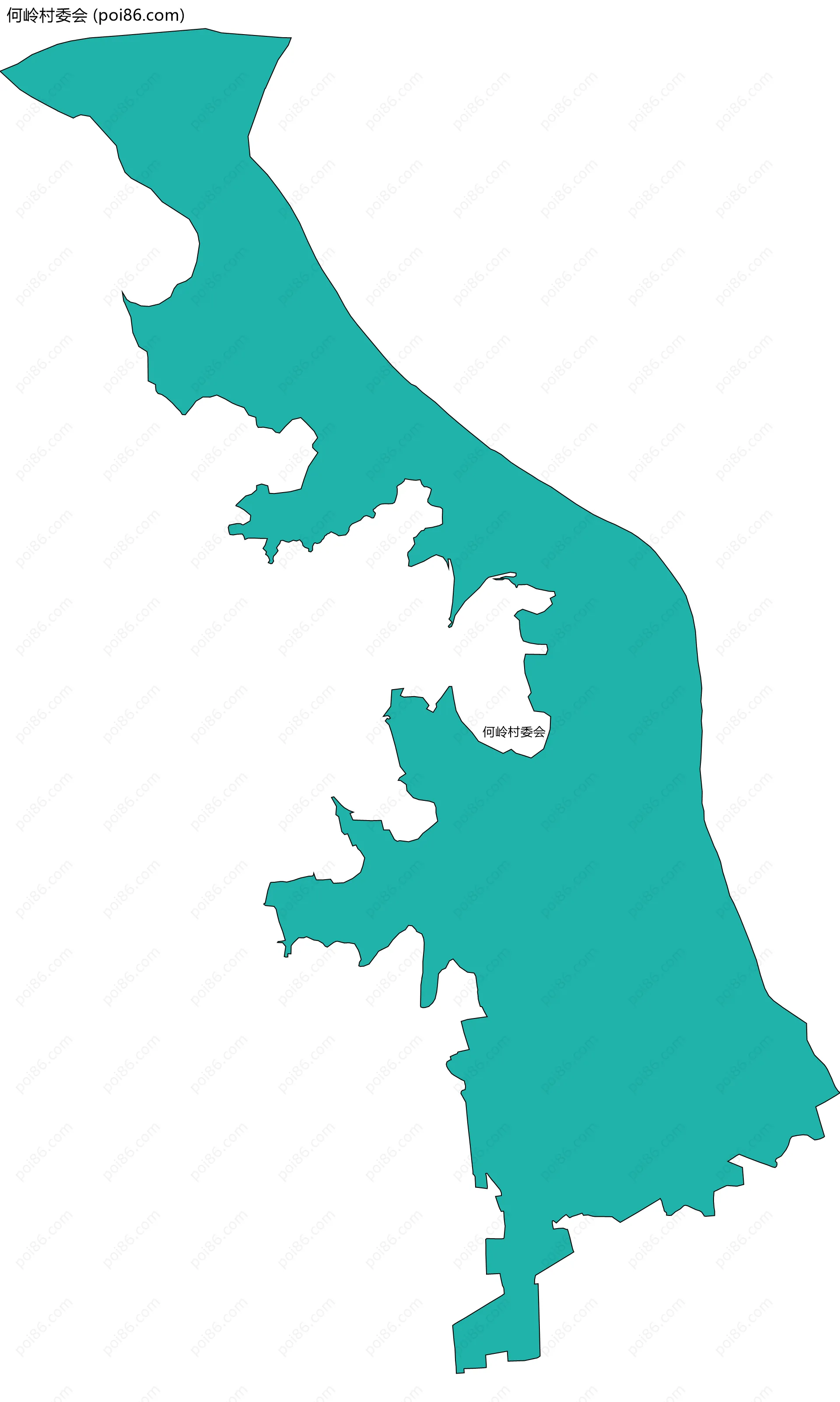 何岭村委会边界地图