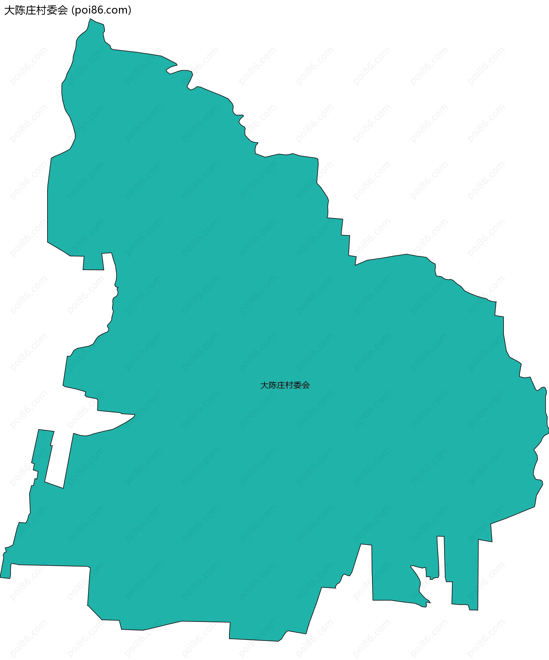 大陈庄村委会边界地图