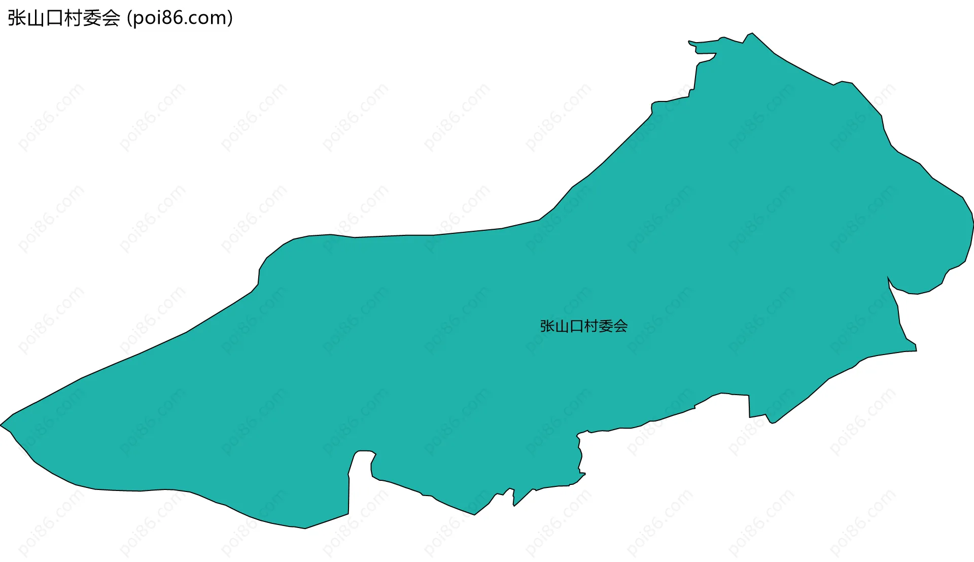 张山口村委会边界地图